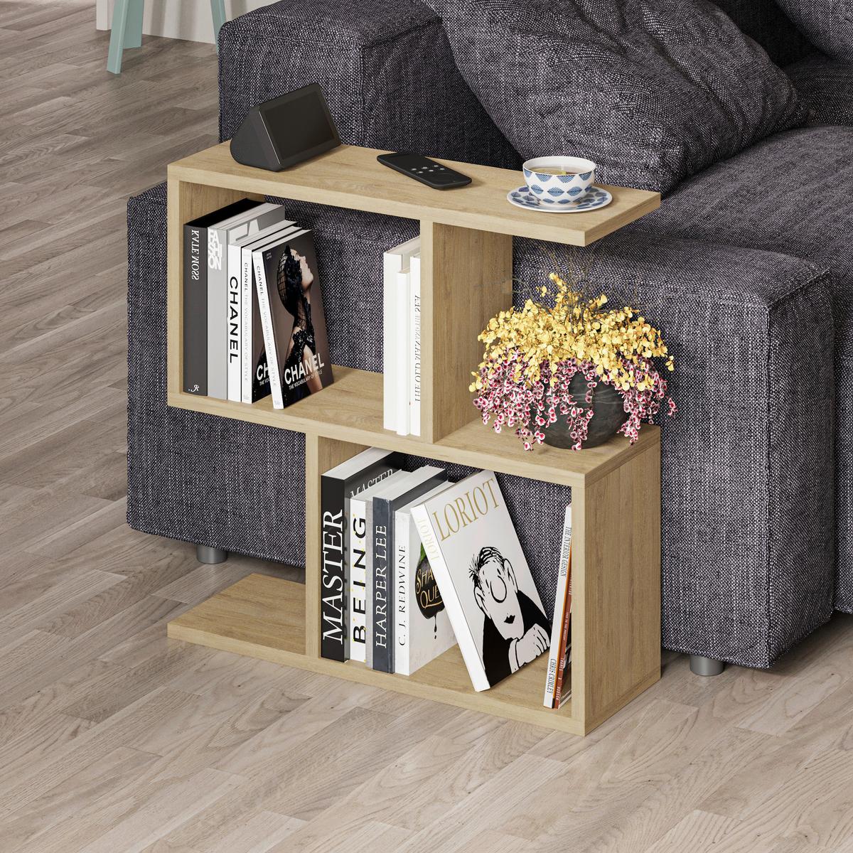 Beistelltisch Homemania Kaffeetisch - Eichefarben, Design, Holzwerkstoff (60/20/60cm) - Livetastic