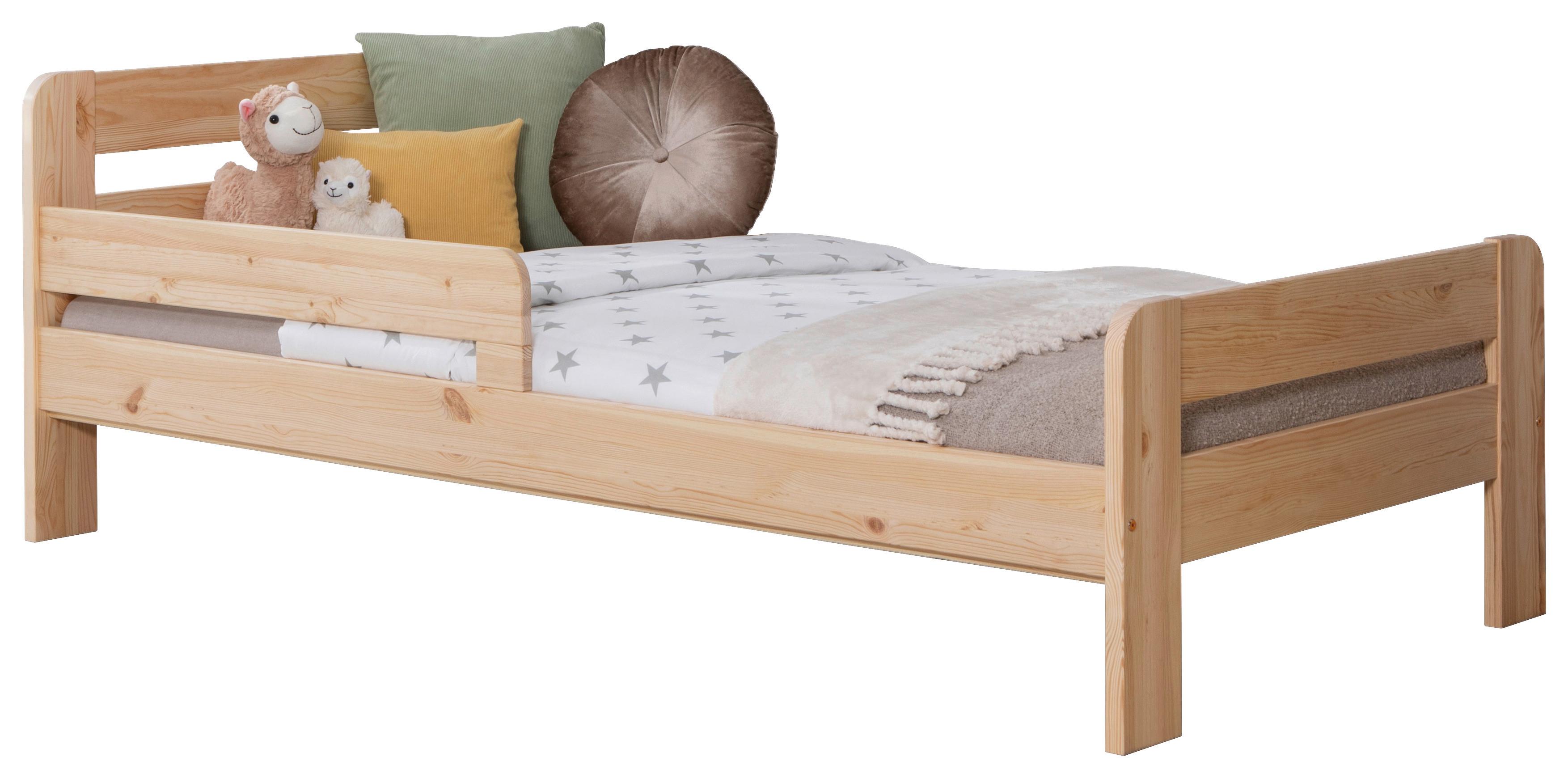 Bett Bennet Naturfarben Inkl. Matratze, Rollrost, 90x200 Cm - Naturfarben, MODERN, Holz/Textil (90/200cm) - MID.YOU