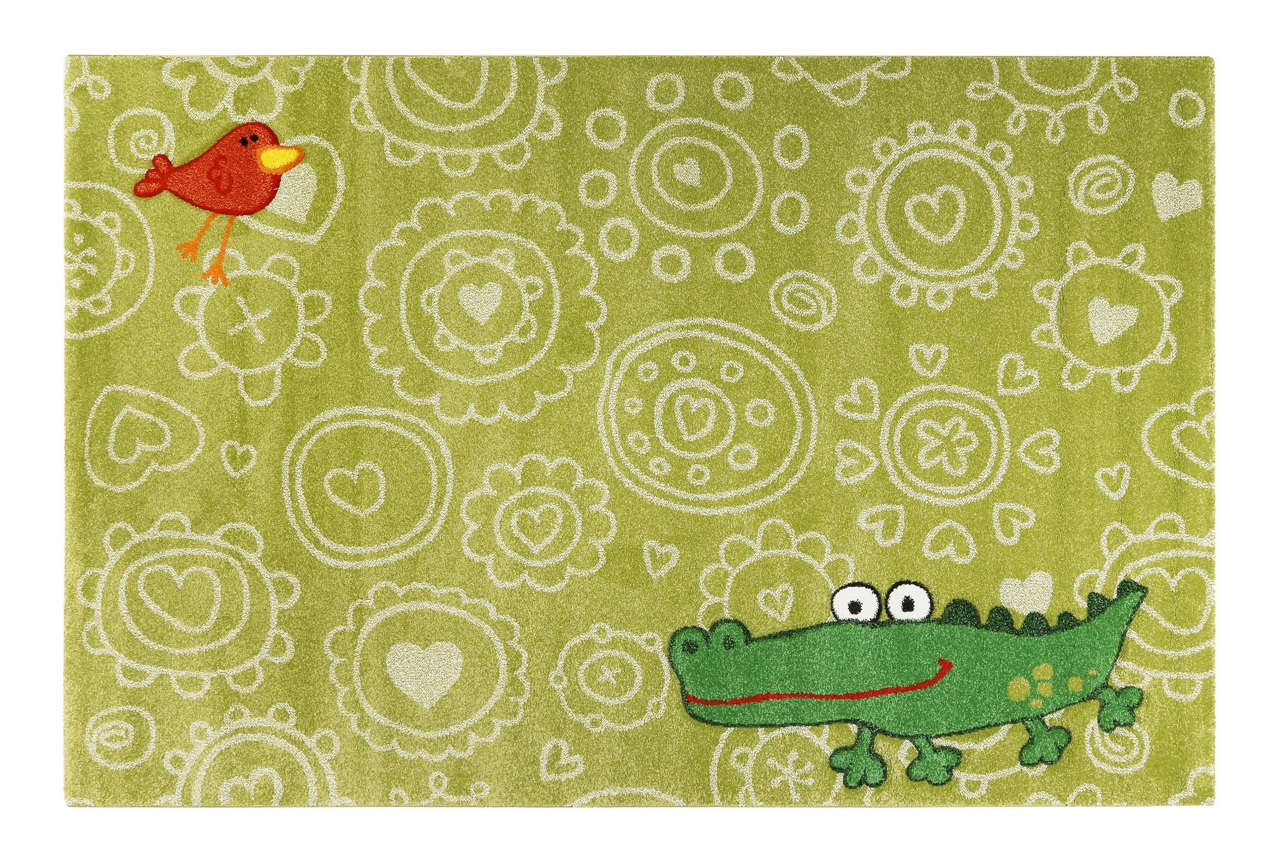 KINDERTEPPICH CROCODILE - Grün, Trend, Textil (80/150cm) - Sigikid