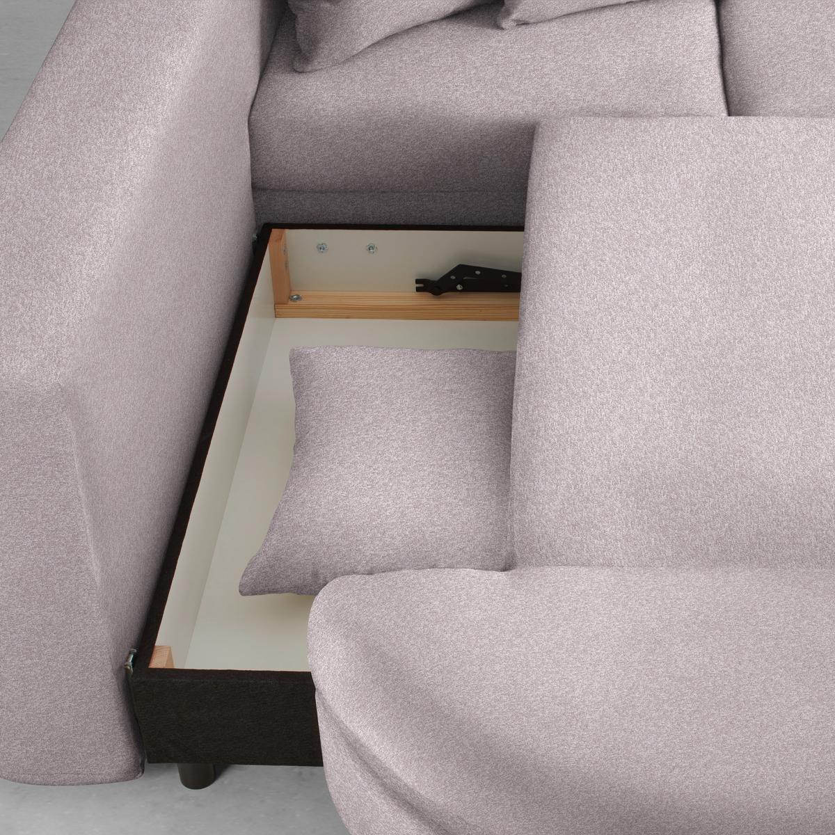 Rohová sedačka AXEL, ľavá, orgovánová tkanina - orgovánová/čierna, Modern, kov/textil (250/87/291cm) - Mömax