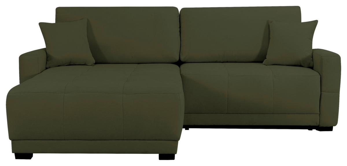 Ecksofa Mount Olivgrün S: 237x186 cm - Olivgrün, Design, Textil (237/186cm) - MID.YOU