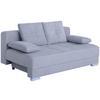 Schlafsofa mit Bettkasten Ben Grau - Chromfarben/Schwarz, Design, Holzwerkstoff/Textil (200/90/110cm) - P & B