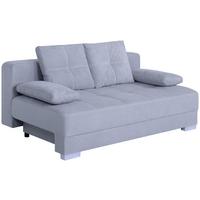 Schlafsofa mit Bettkasten Ben Grau - Chromfarben/Schwarz, Design, Holzwerkstoff/Textil (200/90/110cm) - P & B