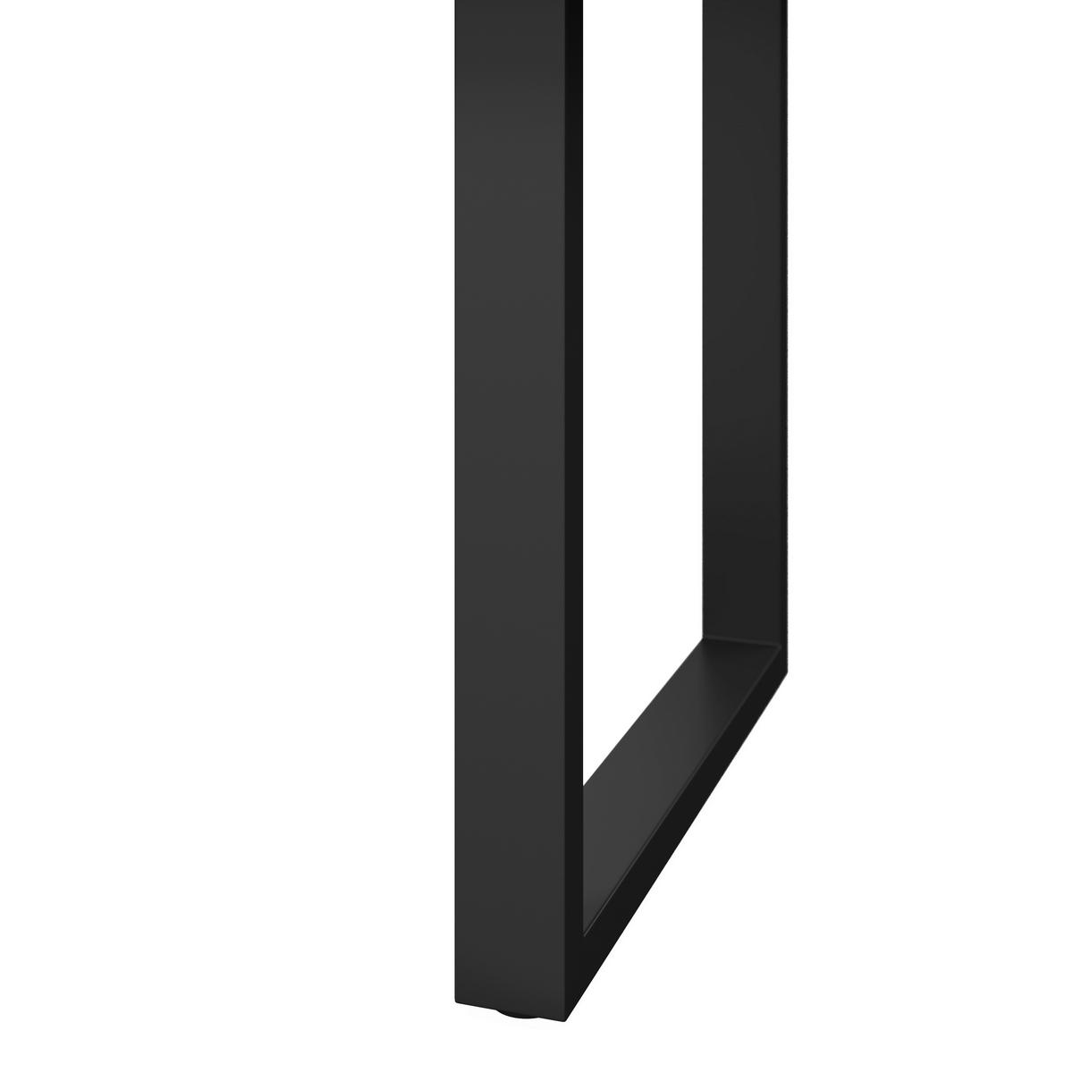 Jedálenský stôl Dan, š: 180 cm - čierna/farba duba, Modern, kov/drevo (180/90/76cm) - Bessagi Home