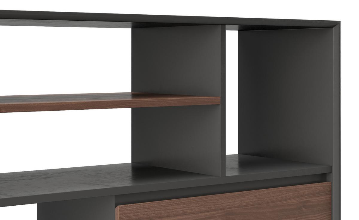 Standregal Mit Laden Victoria 110 Cm Walnussfarben - Walnussfarben, KONVENTIONELL, Holzwerkstoff (110/97,4/38cm) - Playboy