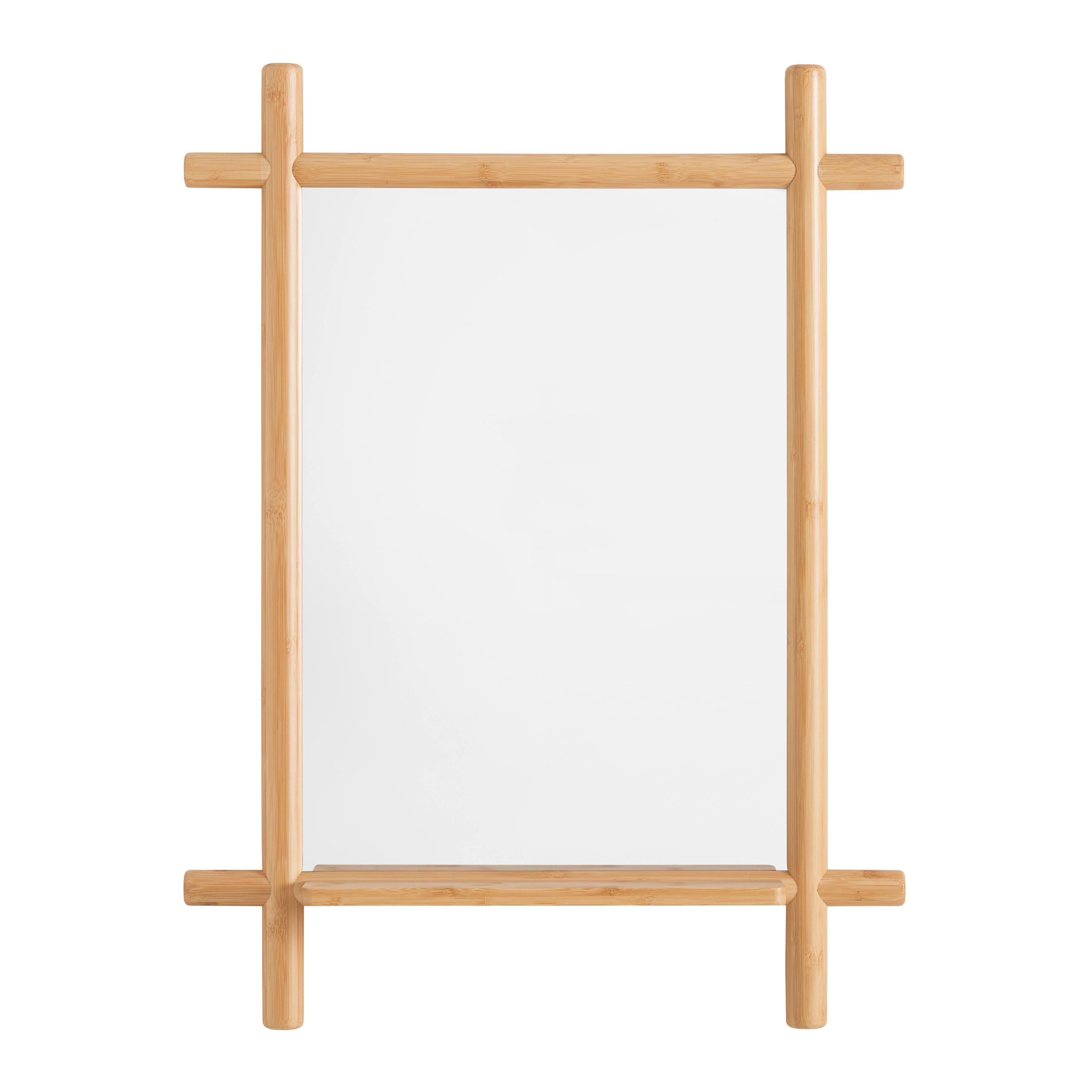 Zrkadlo BONNIE, bambus - prírodná farba, Modern, drevo/kompozitné drevo (55/74/12cm) - Mömax