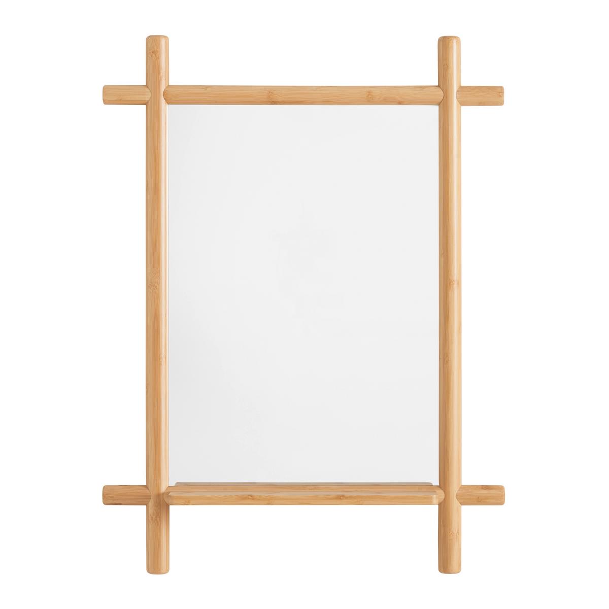 Zrkadlo BONNIE, bambus - prírodná farba, Modern, drevo/kompozitné drevo (55/74/12cm) - Mömax