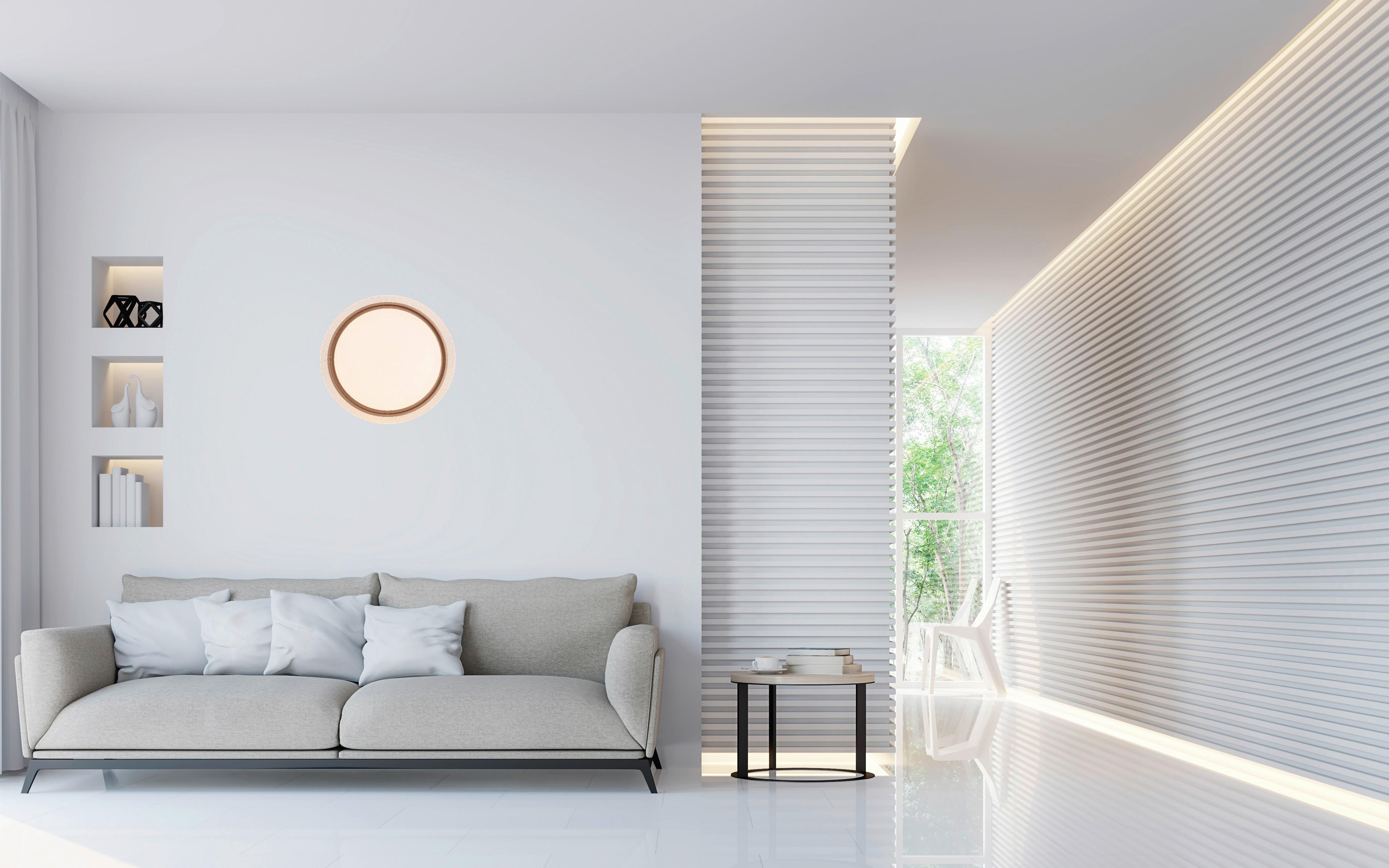 Led Mennyezeti Lámpa Kristina - Fehér/Cappuccino, Design, Műanyag/Fém (50/7cm) - Luca Bessoni