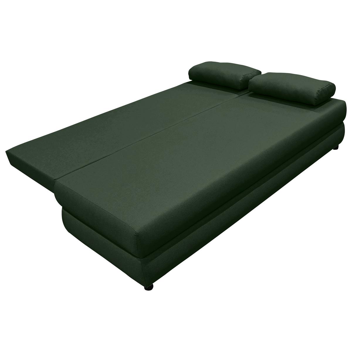 Schlafsofa Mela Grün B: 200 cm - Schwarz/Mintgrün, Design, Textil (200/88/87cm) - P & B