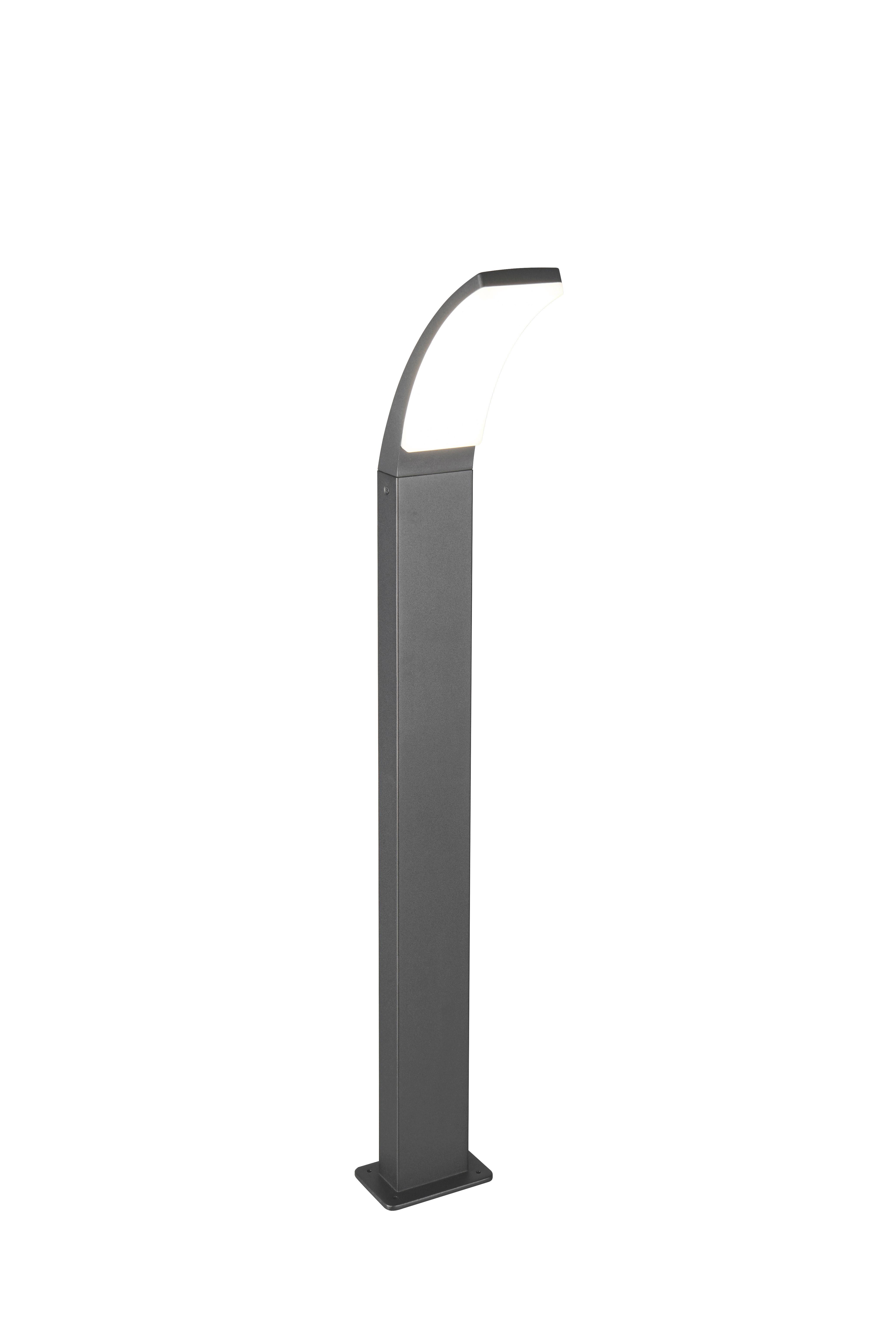 Wegeleuchte Beja Anthrazit Weiß B: 21 Cm - Anthrazit/Weiß, Design, Kunststoff/Metall (12/21/100cm)