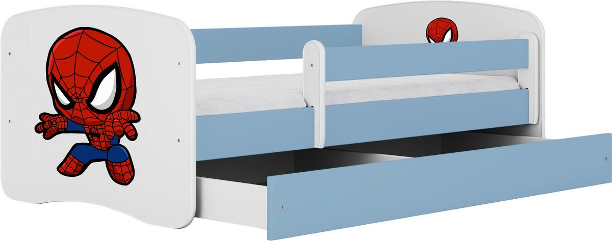 Kinder-/Juniorbett Babydreams Blau/Weiß B: 80cm - Blau/Birkefarben, MODERN, Holz/Holzwerkstoff (80/160cm) - MID.YOU