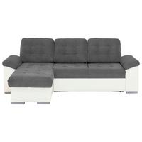 Eckschlafsofa Australia Creme/dunkelgrau S: 148x232 Cm - Dunkelgrau/Creme, MODERN, Textil (148/232cm) - MID.YOU