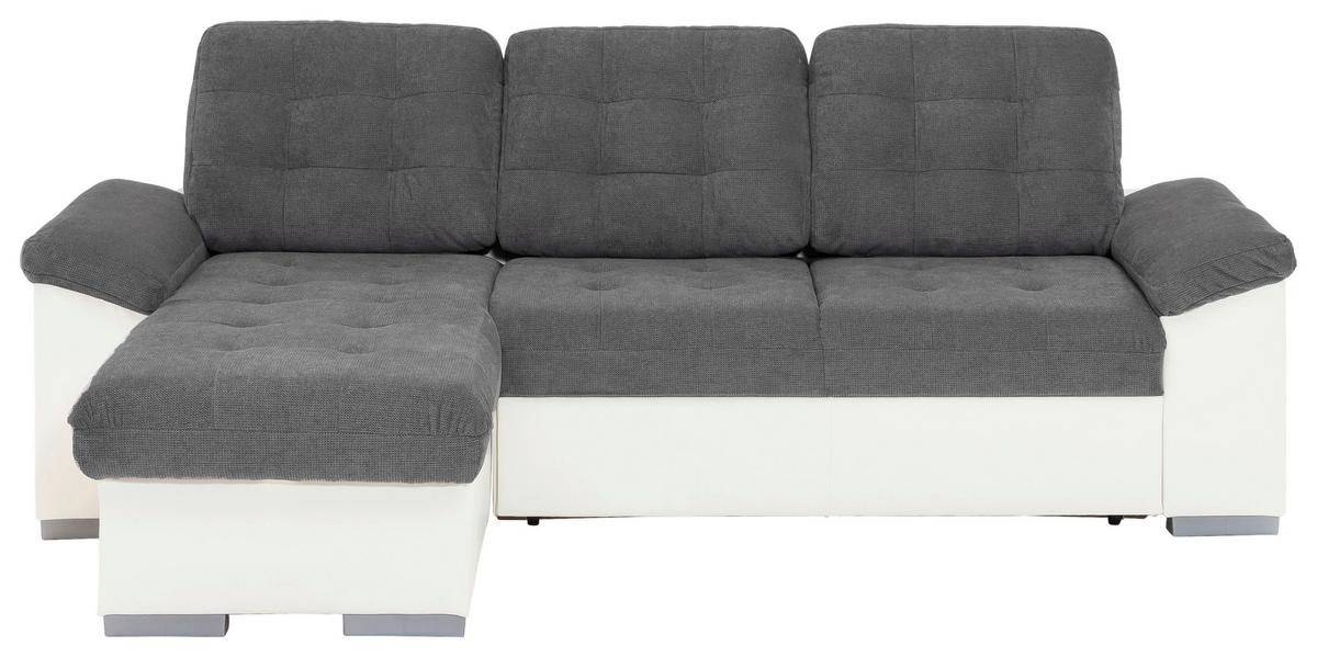 Eckschlafsofa Australia Creme/dunkelgrau S: 148x232 Cm - Dunkelgrau/Creme, MODERN, Textil (148/232cm) - MID.YOU
