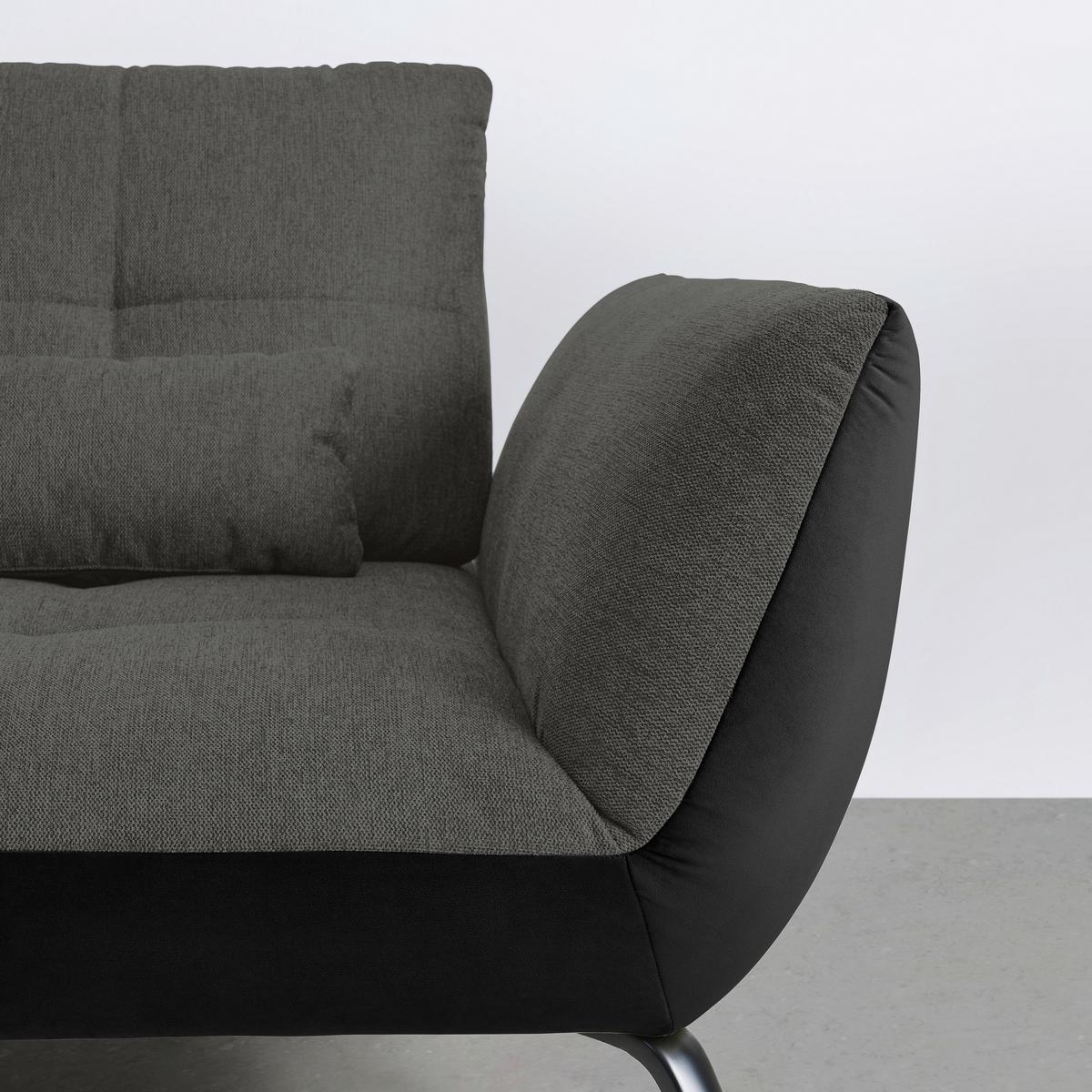 Rohová sedačka TRENDY, levá, černá / antracitová - černá/antracitová, Moderní, kov/kompozitní dřevo (250/93/310cm) - Premium Living