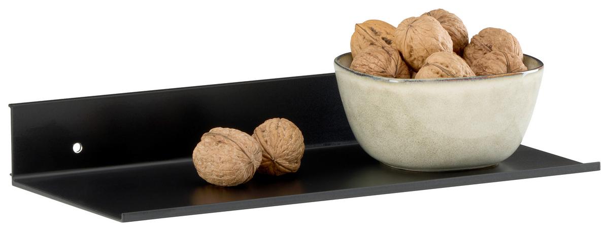 Wandboard Aluminia130 Schwarz B: 30 Cm - Schwarz, Trend, Metall (30/4,5/13cm)