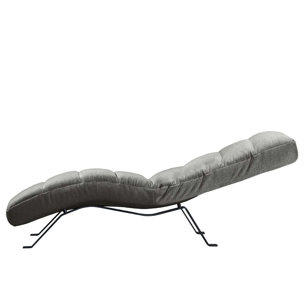 Relaxliege Swing Blick Grau B: 65 Cm - Schwarz/Grau, Design, Textil (65/65/171cm) - Livetastic