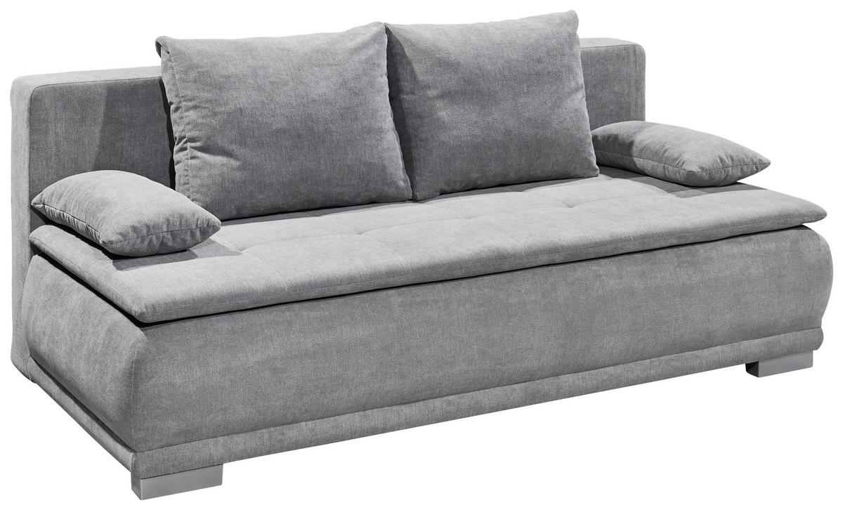 Rozkládací pohovka Luigi hnědošedá - barvy stříbra/jílová barva, Moderní, textil/plast (208/93/105cm) - MID.YOU