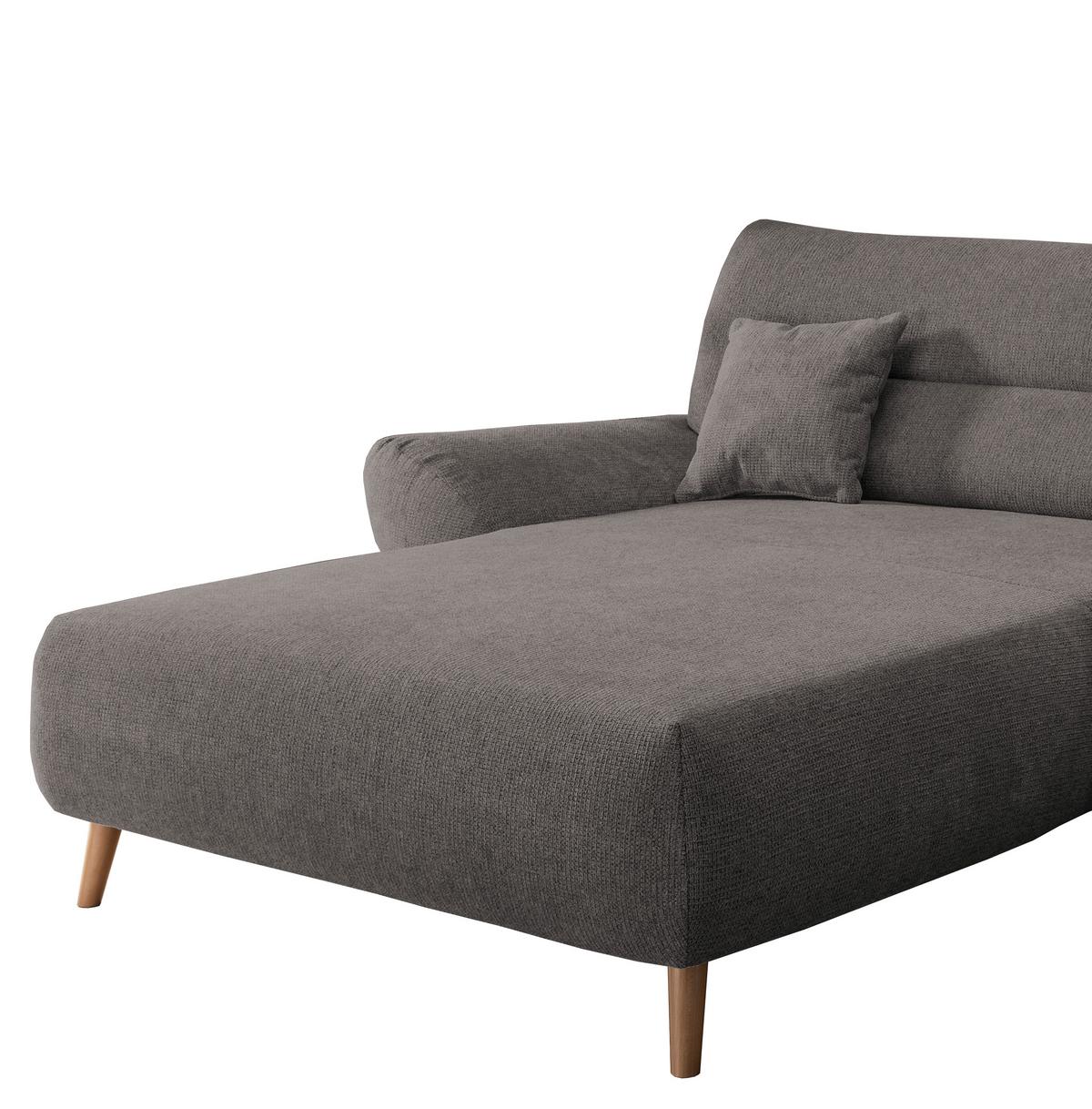 Ecksofa Drago Graubraun S: 166x290 cm - Wildeiche/Graubraun, MODERN, Textil (166/290cm) - MID.YOU