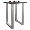 Bartisch Xona B 80x50 - Anthrazit/Silberfarben, KONVENTIONELL, Holzwerkstoff/Metall (80/50/102cm)
