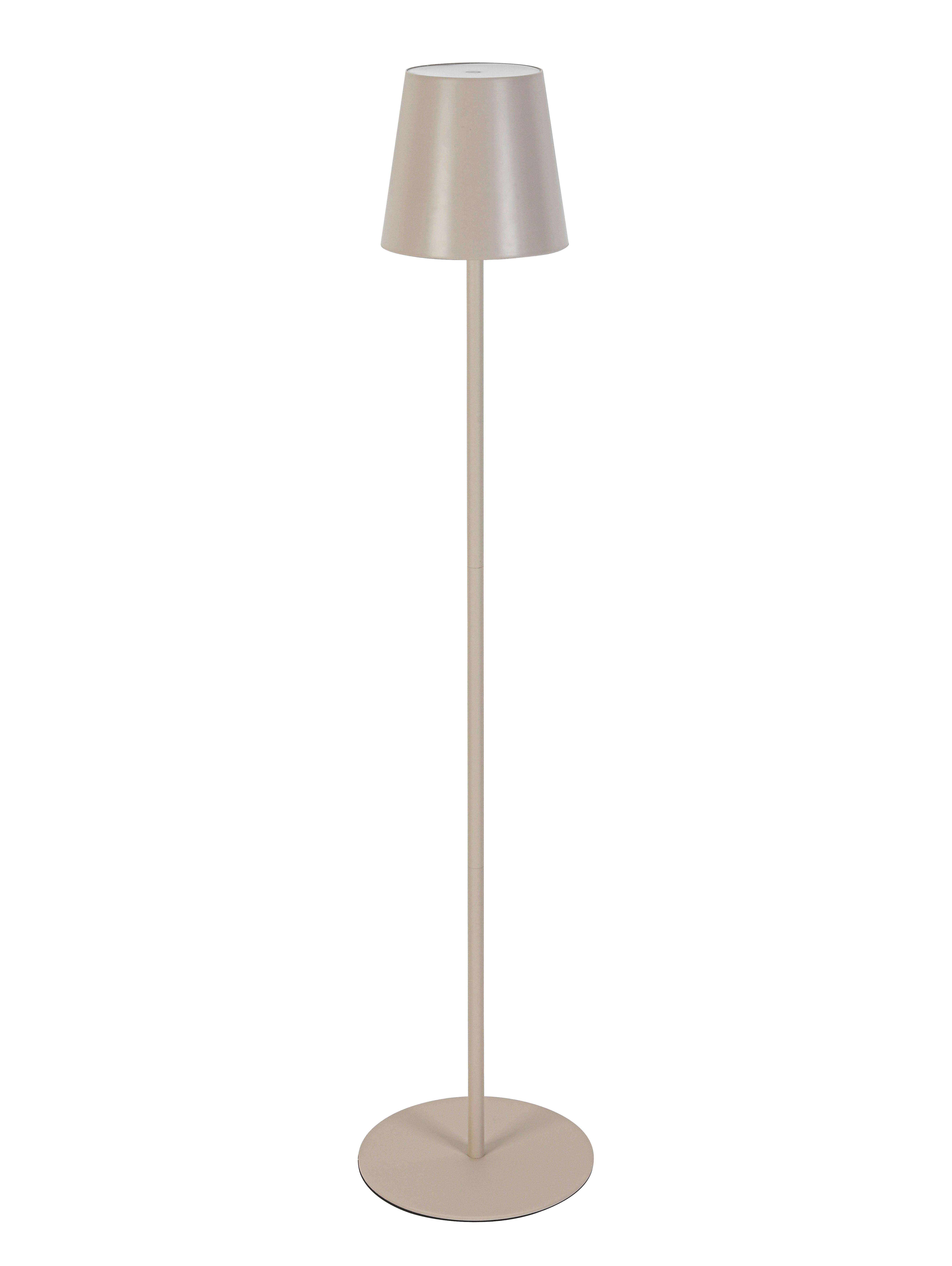 LED-Stehleuchte Liliana - Sandfarben/Weiß, MODERN, Kunststoff/Metall (22/130cm) - Luca Bessoni