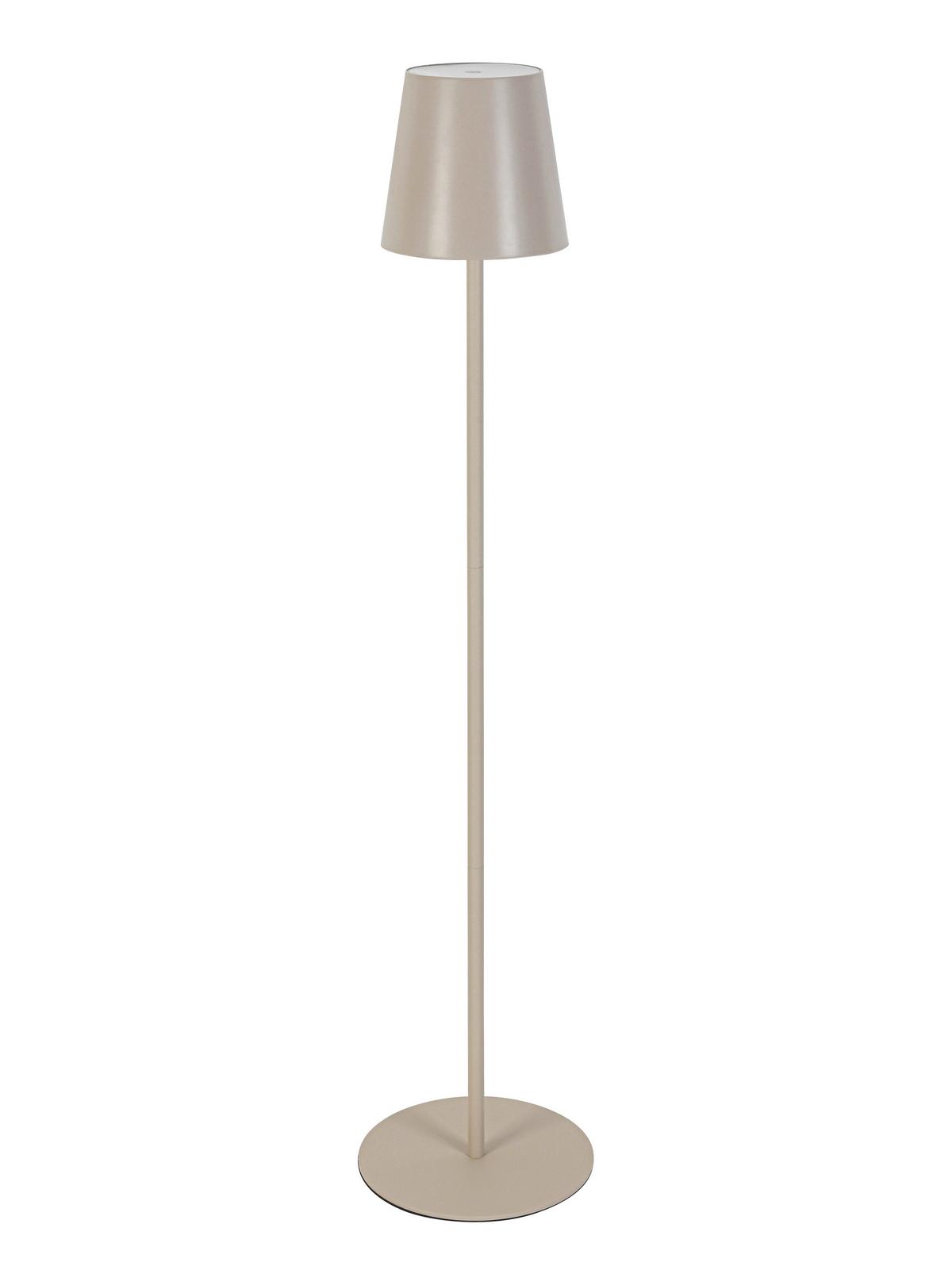 LED-Stehleuchte Liliana - Sandfarben/Weiß, MODERN, Kunststoff/Metall (22/130cm) - Luca Bessoni