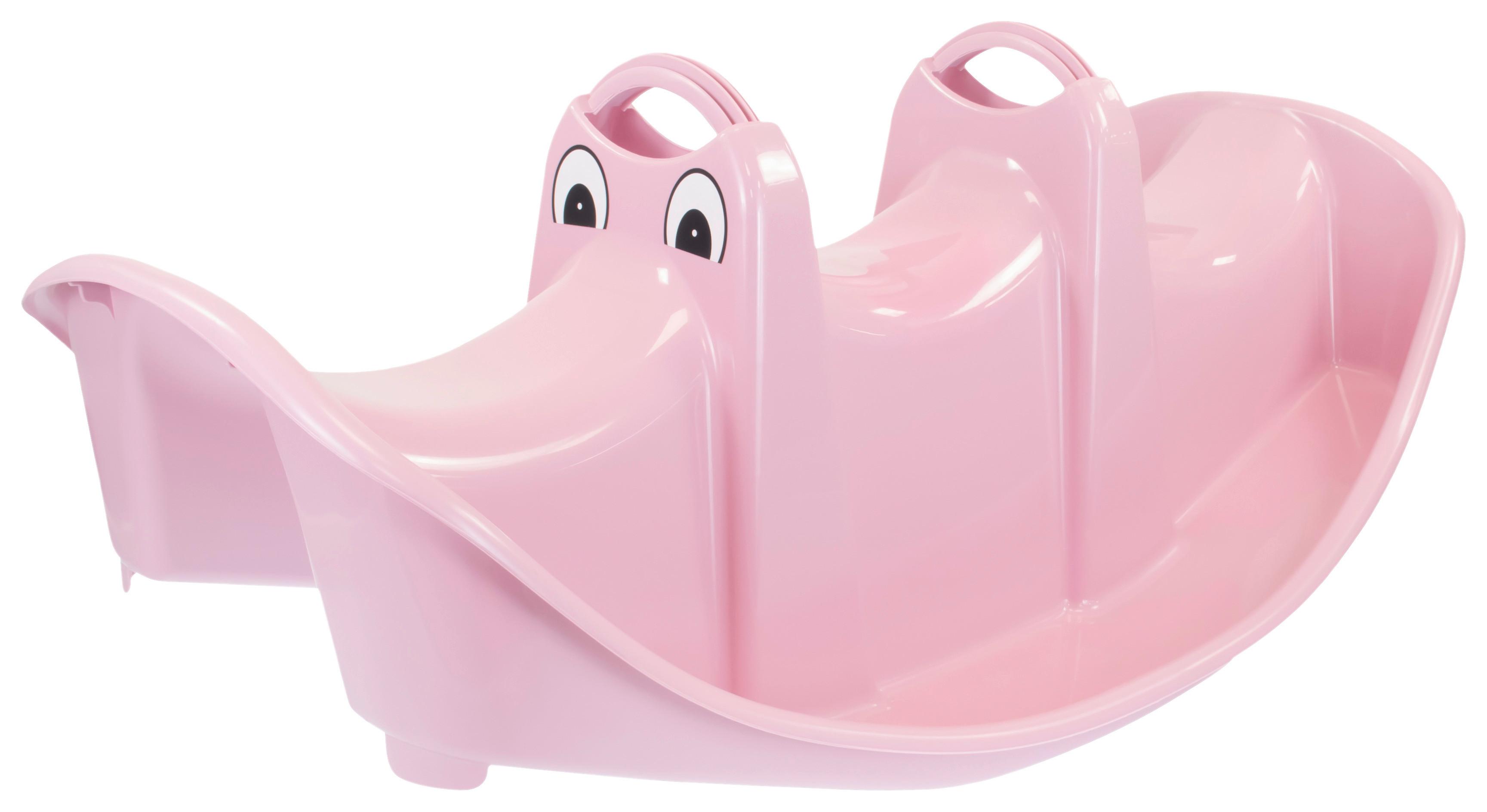 Houpačka BIG ROCKER, š/v/h: 108/42/61cm - světle růžová, Konvenční, plast (108/42/61cm)