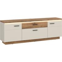 TV-Element Modena Eiche Dekor/Kaschmir B: 180cm - Kaschmir/Eichefarben, Basics, Holzwerkstoff (180/64,4/44,6cm) - Hom`in