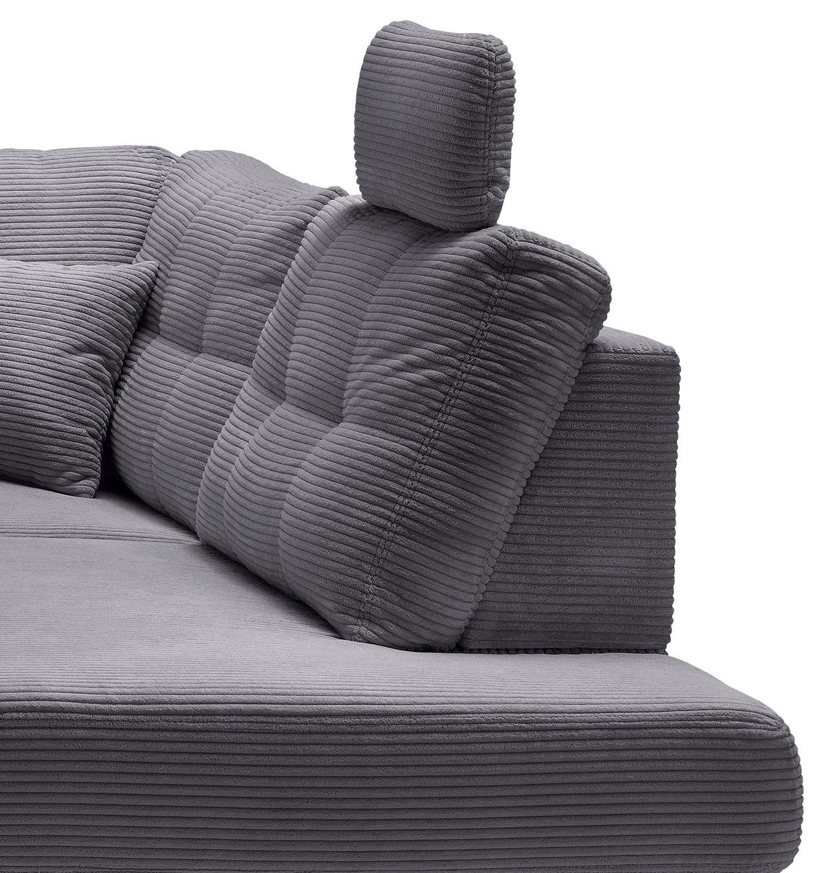 Ecksofa Brizzini, Grau S: 274x206 Cm - Naturfarben/Grau, MODERN, Textil (274/206cm) - Livetastic