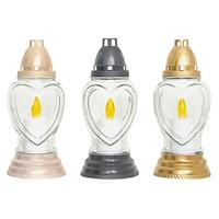 Kegyeleti Mécses Glenda - többszínű/áttetsző, Konventionell, műanyag/Üveg (11,2/25,4cm) - Ondega