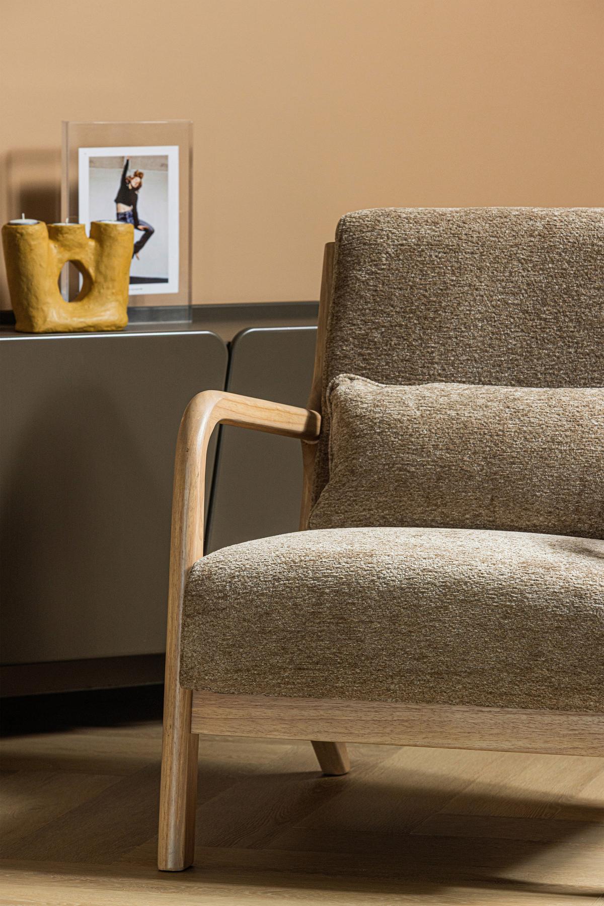 SESSEL Mark Sandfarben B: 67cm - Sandfarben/Naturfarben, MODERN, Holz/Textil (67/75/82cm) - Livetastic