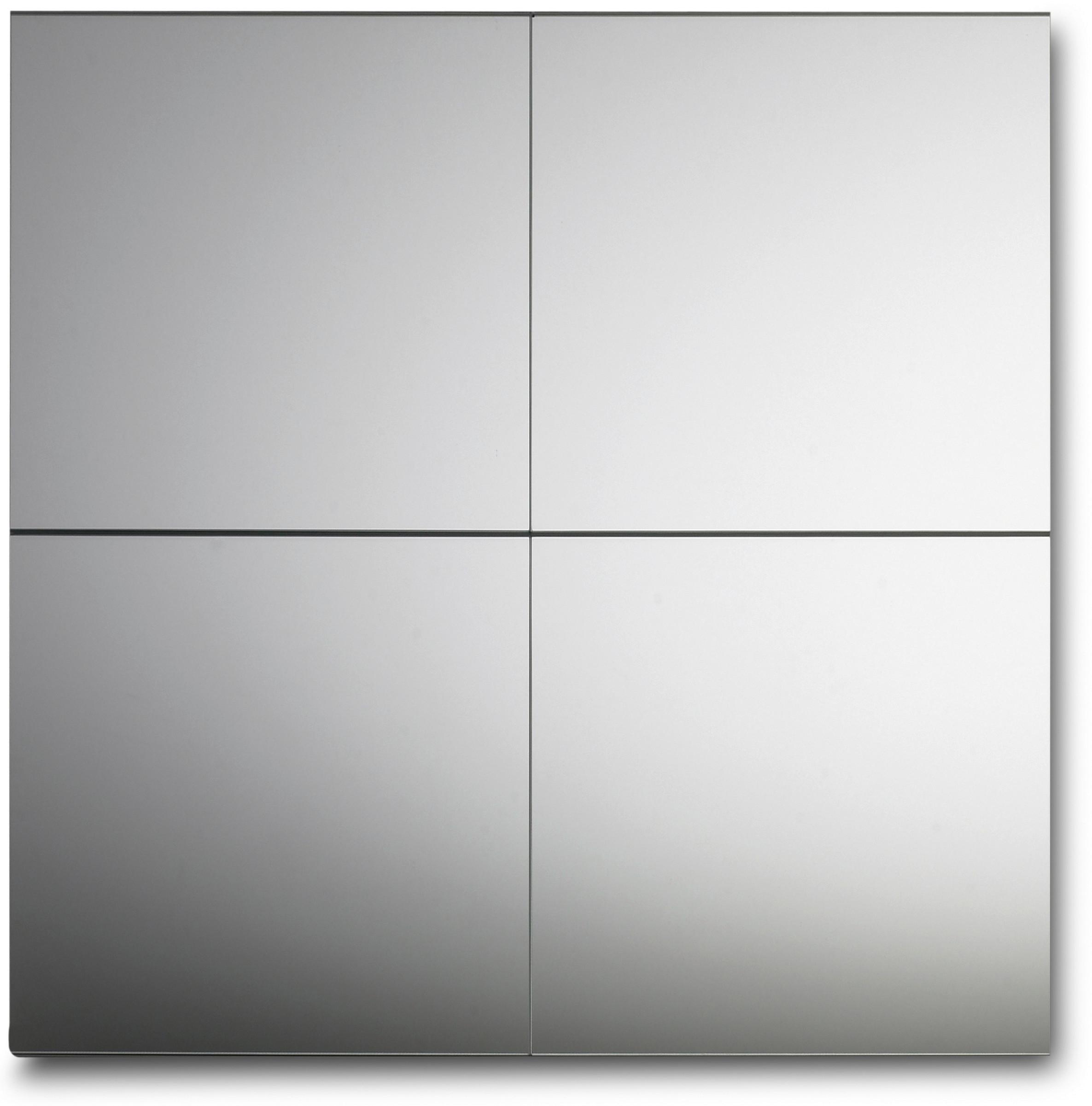 SADA ZRKADLOVÝCH OBKLADAČIEK QUATTRO SILBER 108-102 - Modern, sklo (30/30cm) - Ondega