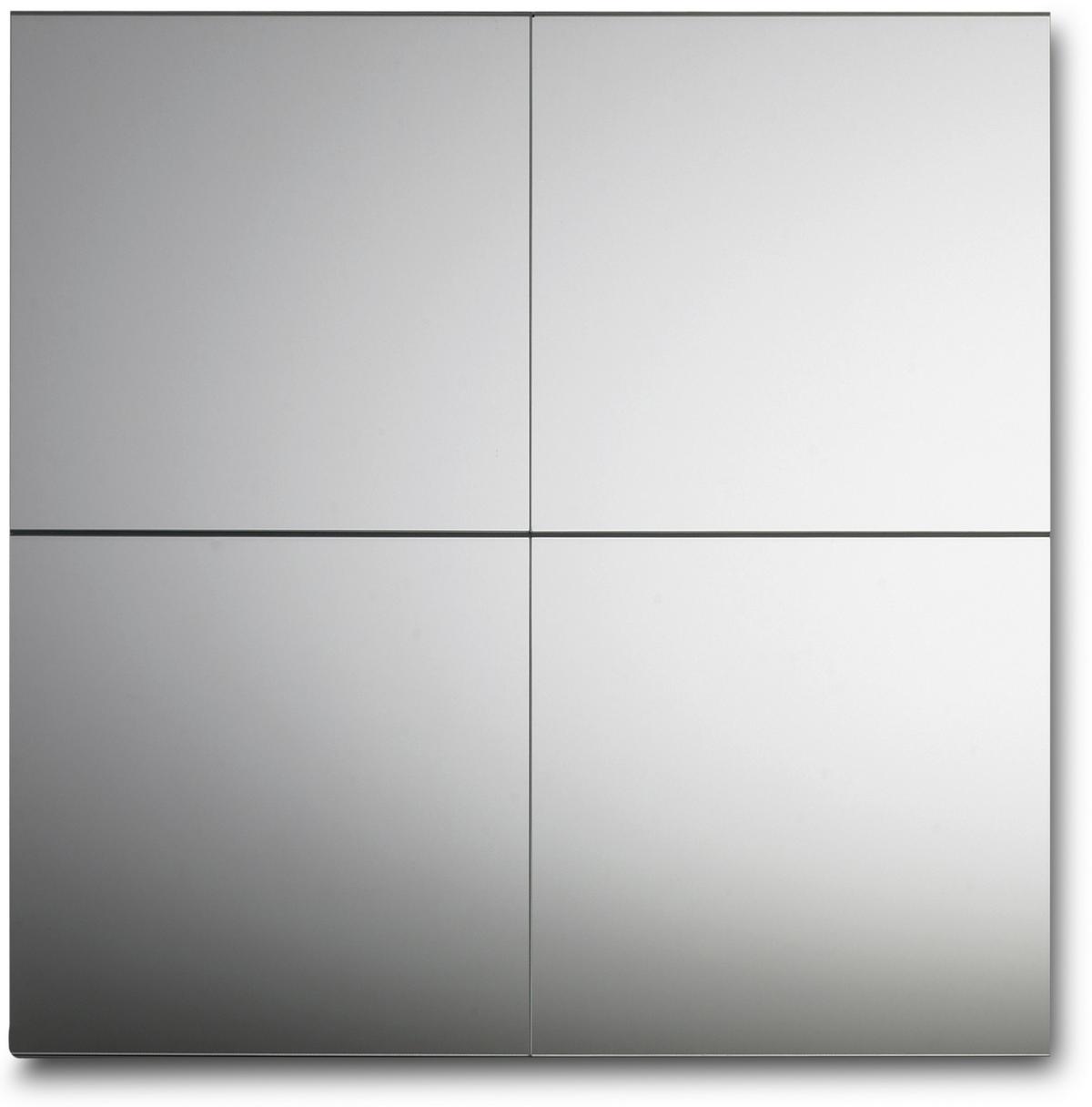 SADA ZRKADLOVÝCH OBKLADAČIEK QUATTRO SILBER 108-102 - Modern, sklo (30/30cm) - Ondega