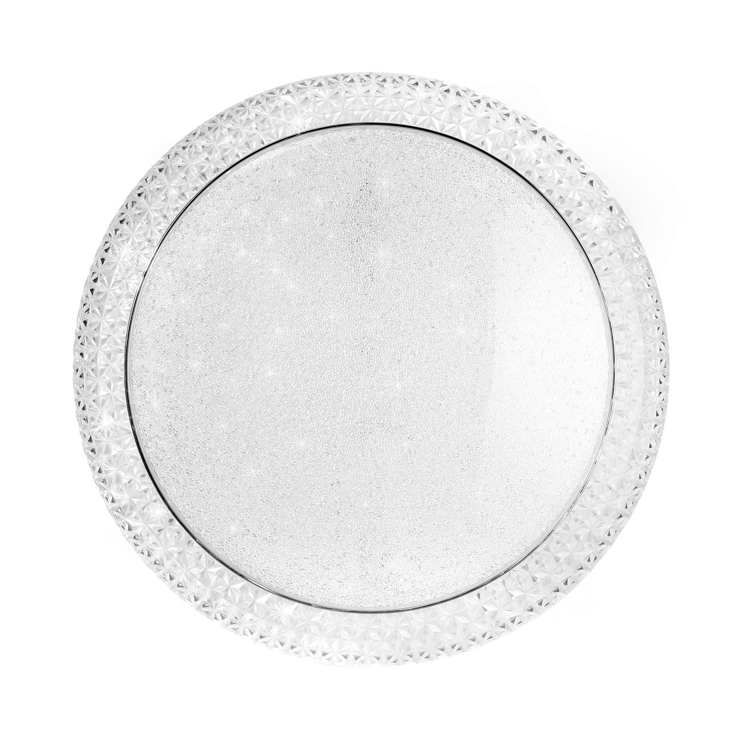 LED-Deckenleuchte Giulia Klar Chromfarben L:50cm - Klar/Chromfarben, Basics, Kunststoff/Metall (50/50/13cm)