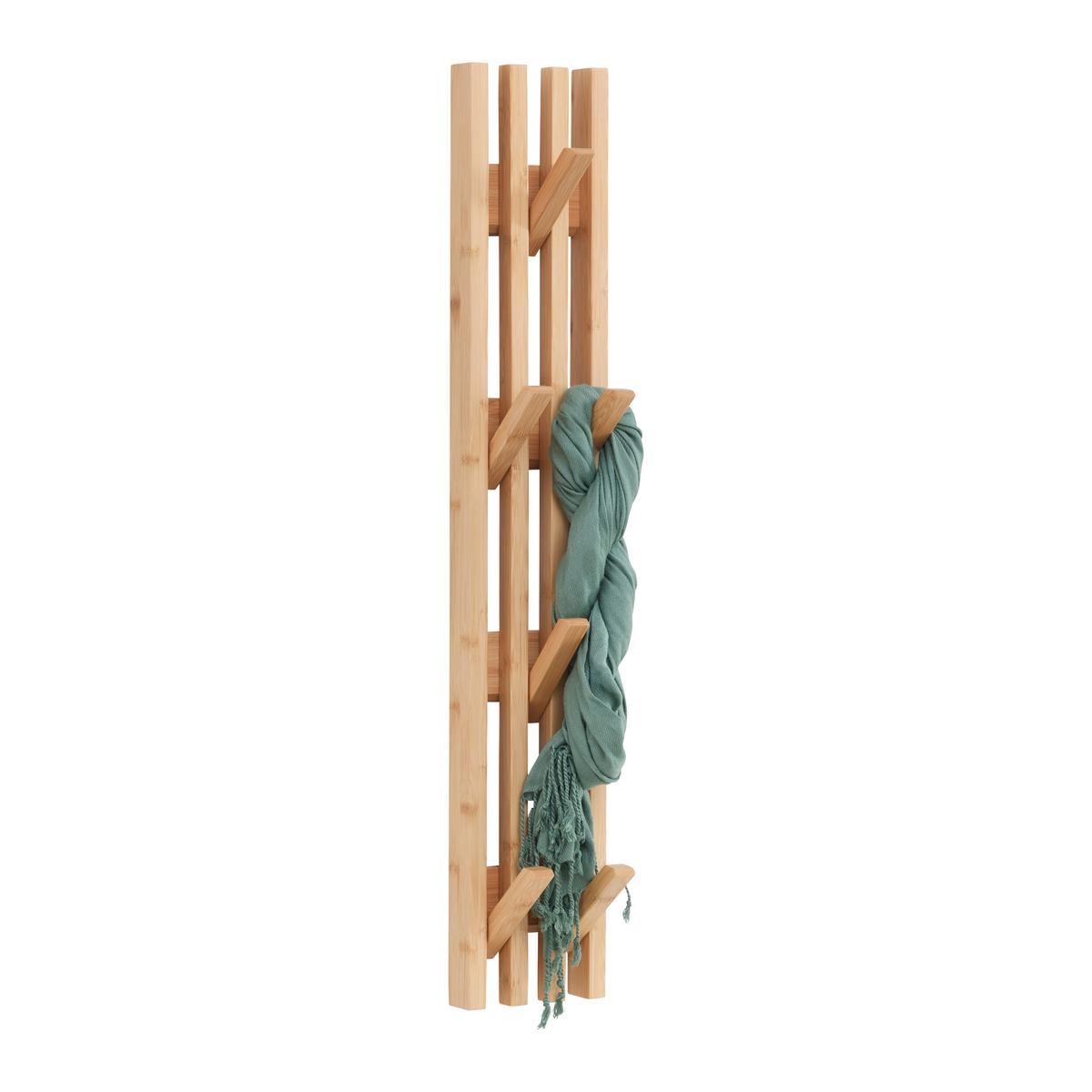 Nástenný vešiak BONNIE, bambus - prírodná farba, Modern, drevo (14/80/3,5cm) - Mömax