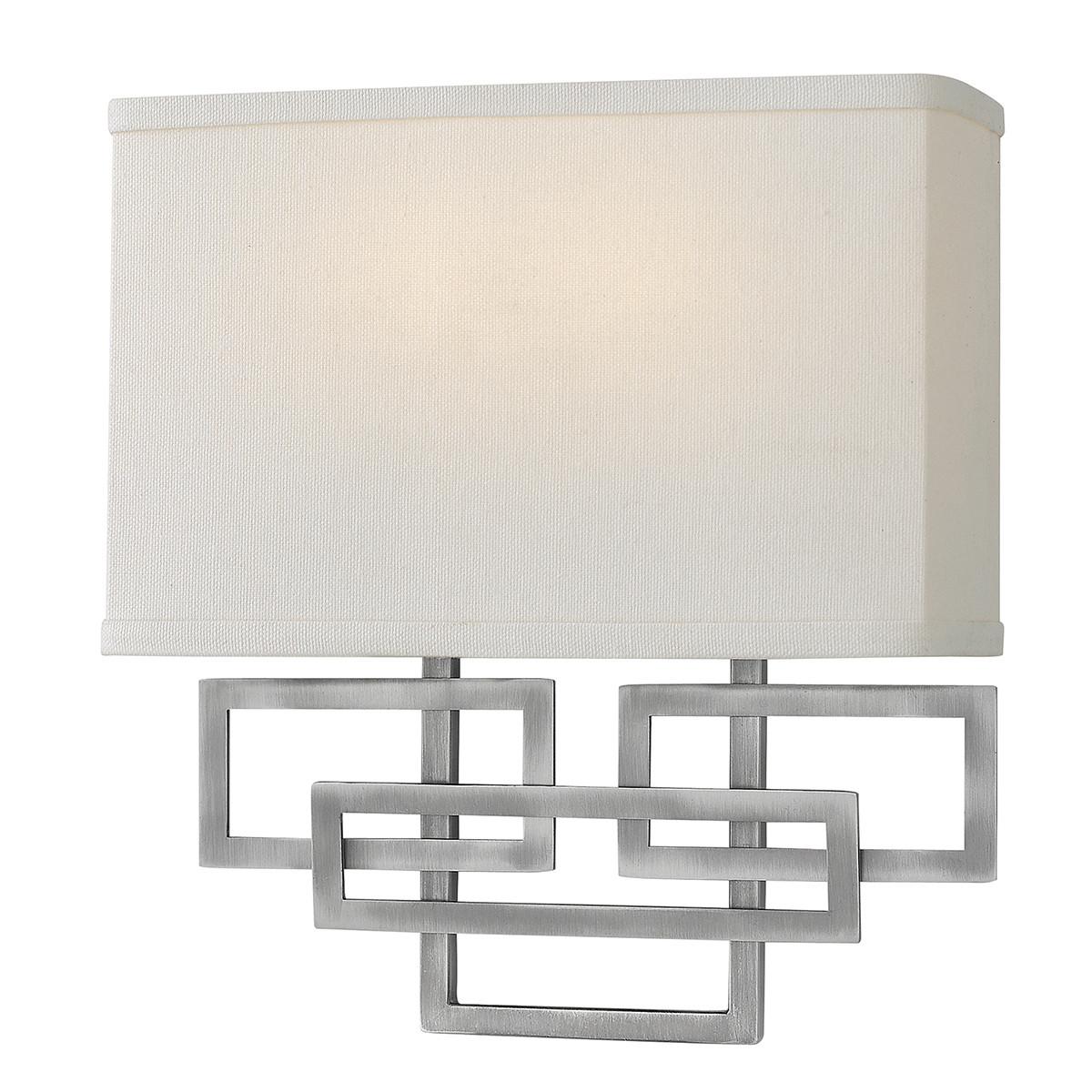 Wandleuchte Lanza 2-Flammig Nickelfarben - Nickelfarben, LIFESTYLE, Metall (25.4/25,4/28,9cm) - Elstead Lighting