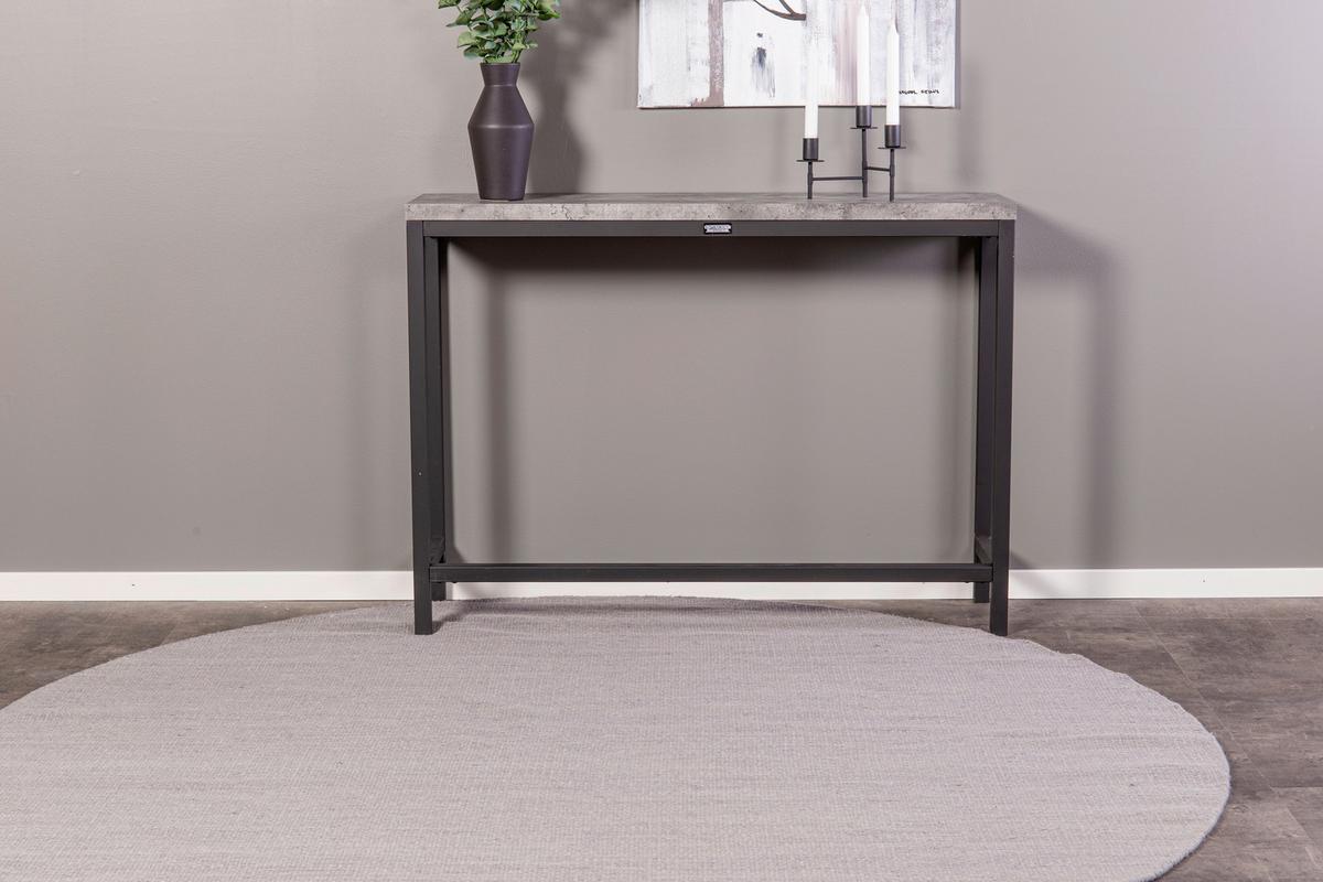 Beistelltisch Rise - Schwarz/Grau, Design, Holzwerkstoff/Metall (110/30/80cm) - Livetastic