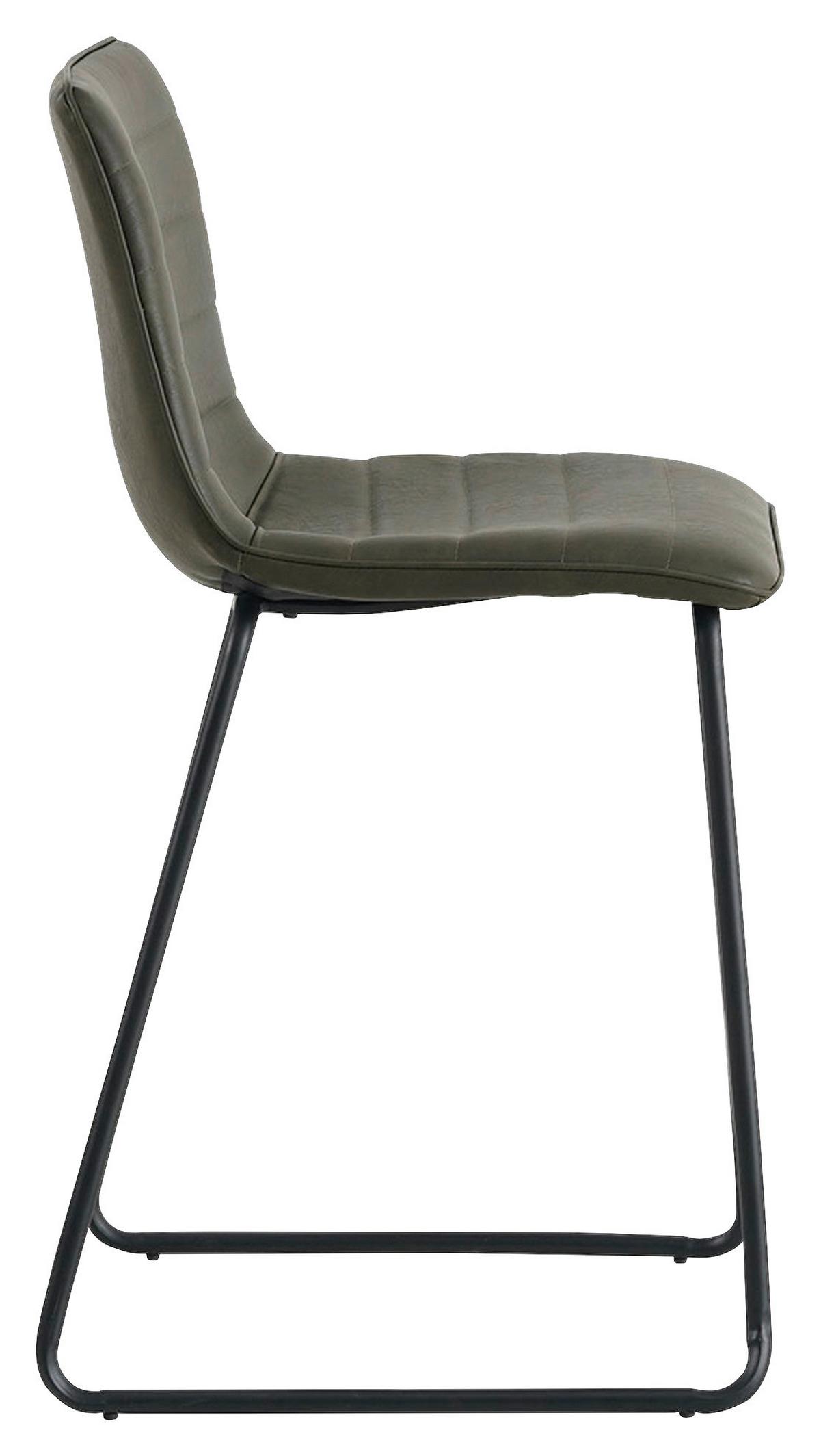 Barhocker-Set Milan - Dunkelgrün/Schwarz, KONVENTIONELL, Kunststoff/Textil (49/98/54,5cm) - MID.YOU
