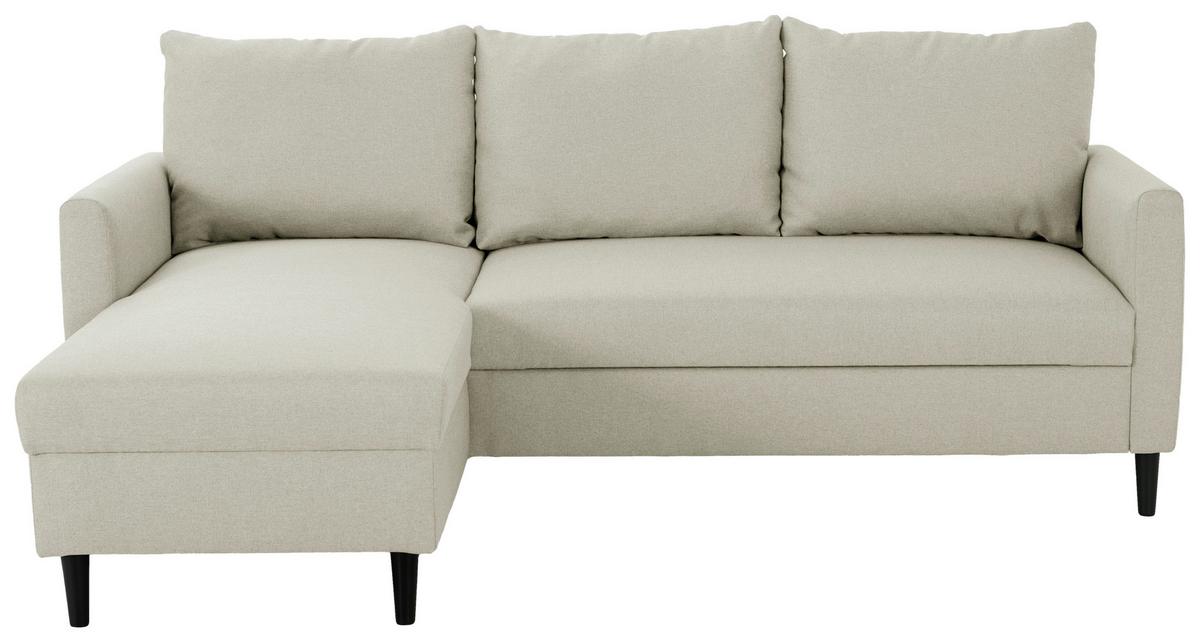 Ecksofa Tweety - Beige/Schwarz, Basics, Textil (192/138cm) - P & B