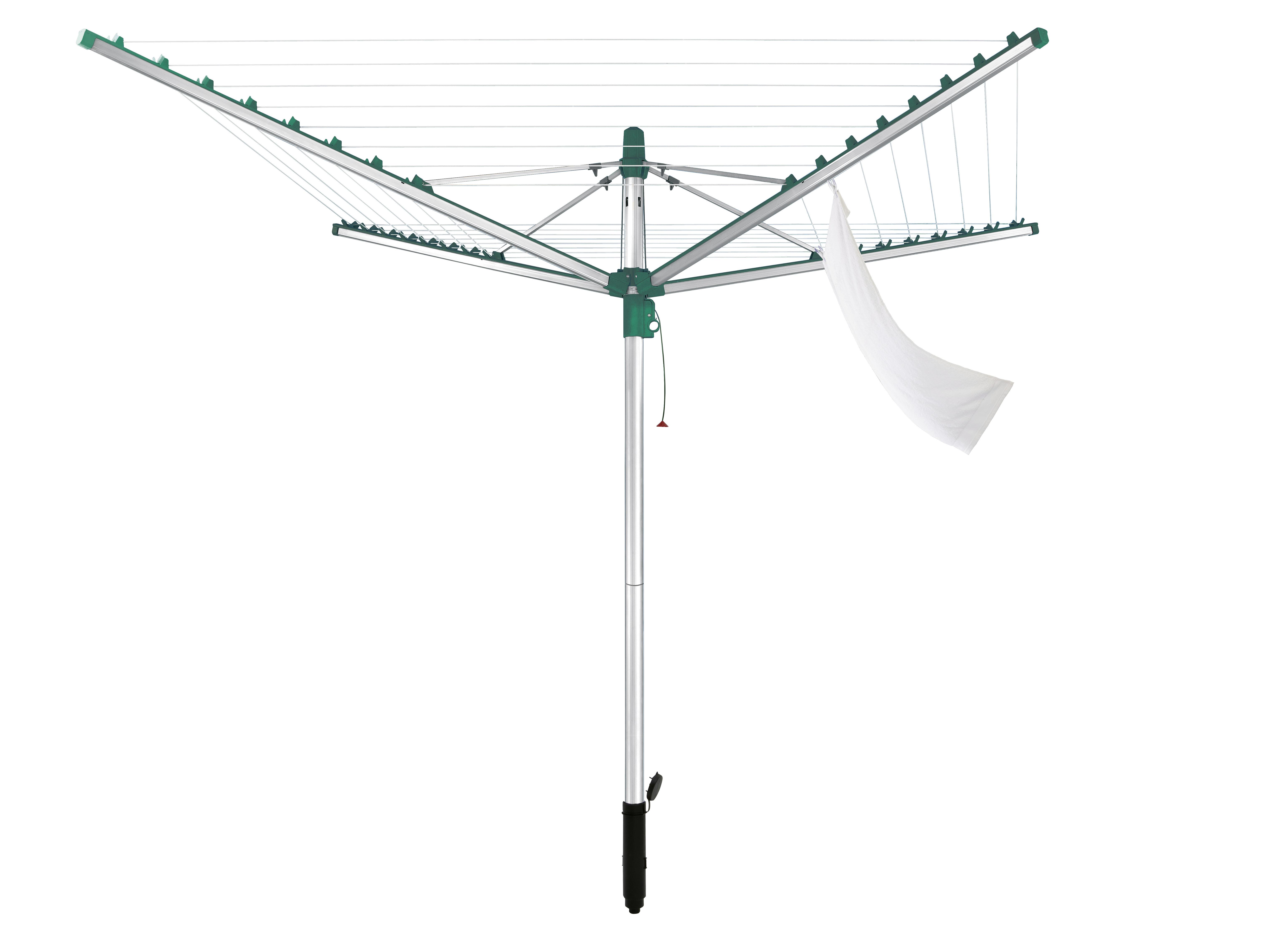Wäschespinne Linomatic V 400 D/H 300x168 cm - Silberfarben/Grün, MODERN, Kunststoff (300/168cm) - Leifheit