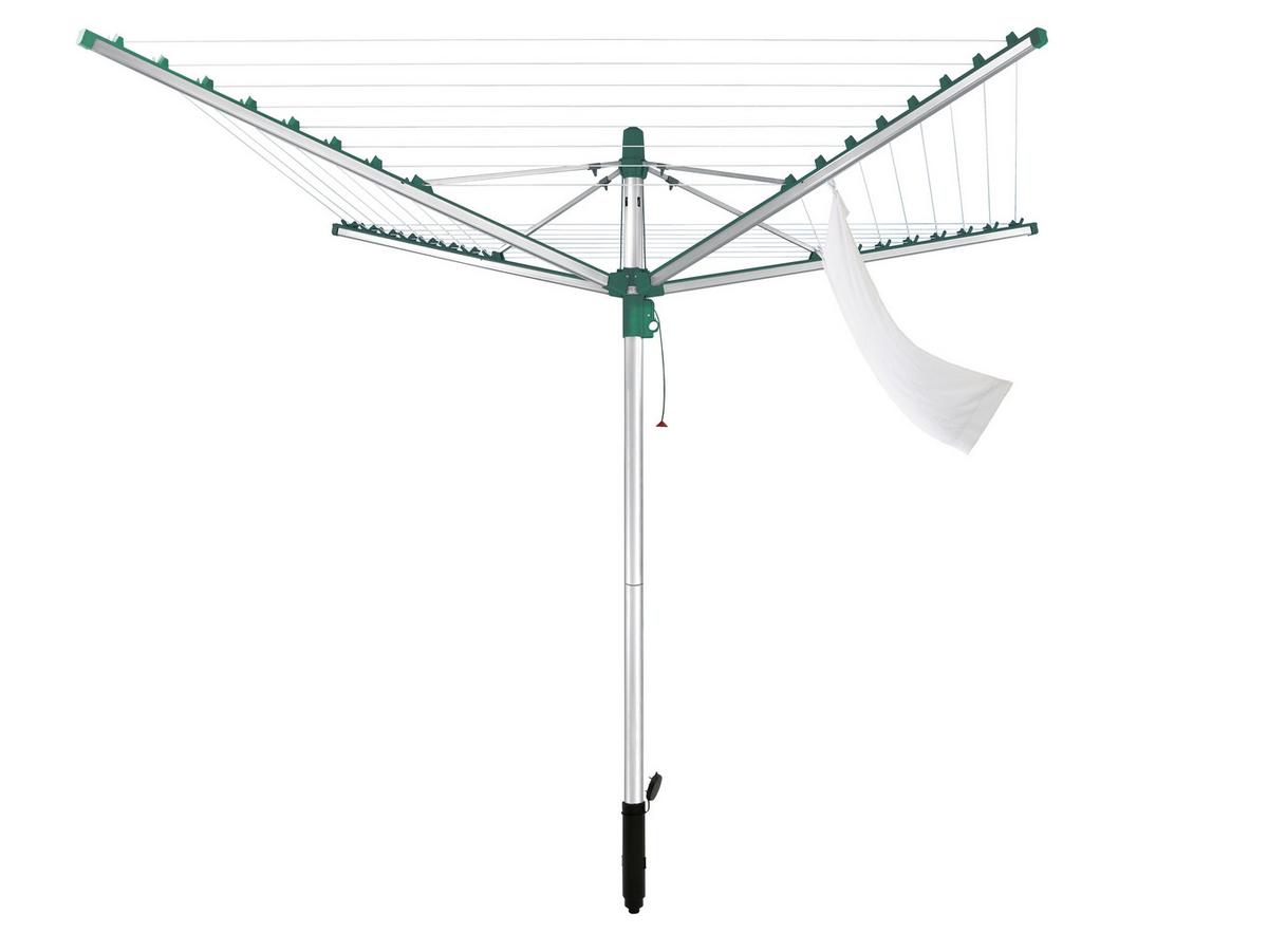 Wäschespinne Linomatic V 400 D/H 300x168 cm - Silberfarben/Grün, MODERN, Kunststoff (300/168cm) - Leifheit