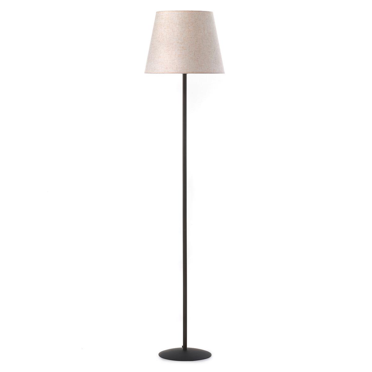 Stehleuchte 5031/Ptb - Creme/Schwarz, KONVENTIONELL, Textil/Metall (28/28/173cm)