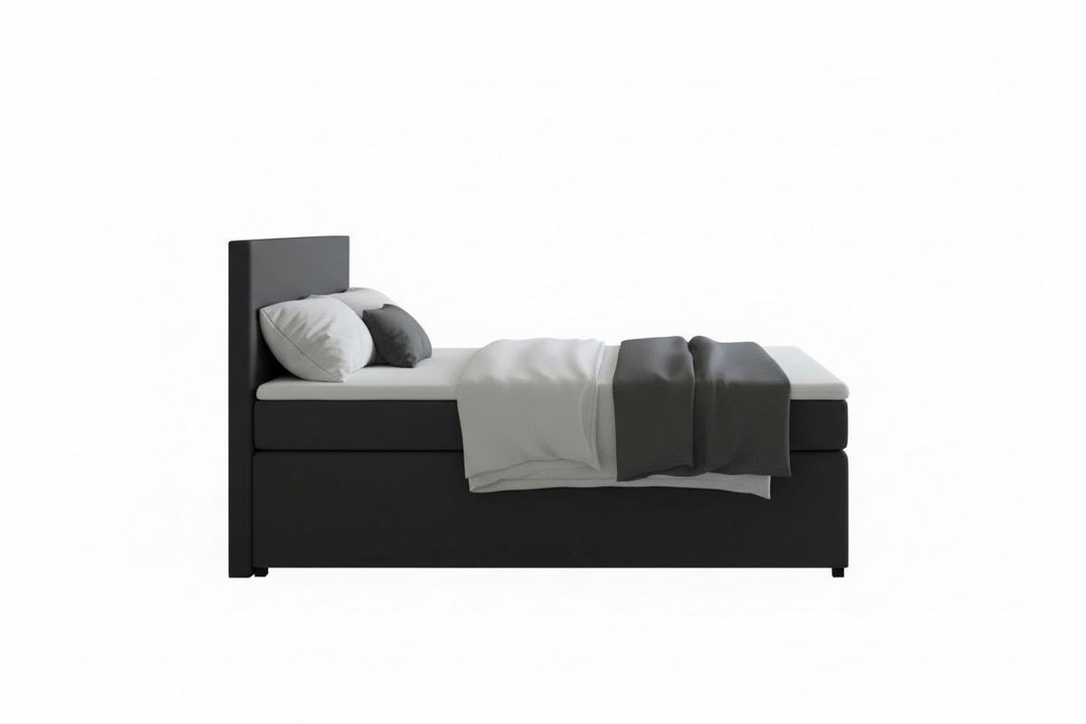 Boxspringbett Togo 140 140x200 Anthrazit - Anthrazit/Schwarz, MODERN, Holzwerkstoff/Textil (140/200cm) - MID.YOU