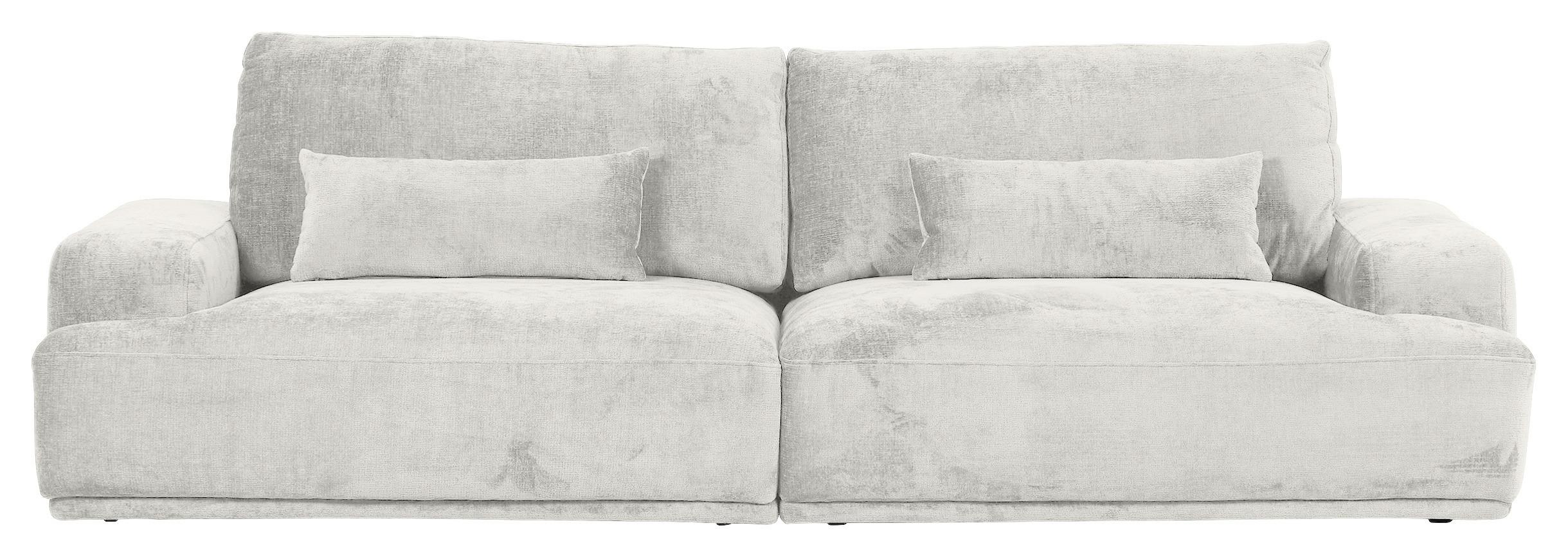 Bigsofa Mezino B: 282 cm Beige Chenille - Beige/Schwarz, KONVENTIONELL, Textil (282/73/115cm) - MID.YOU