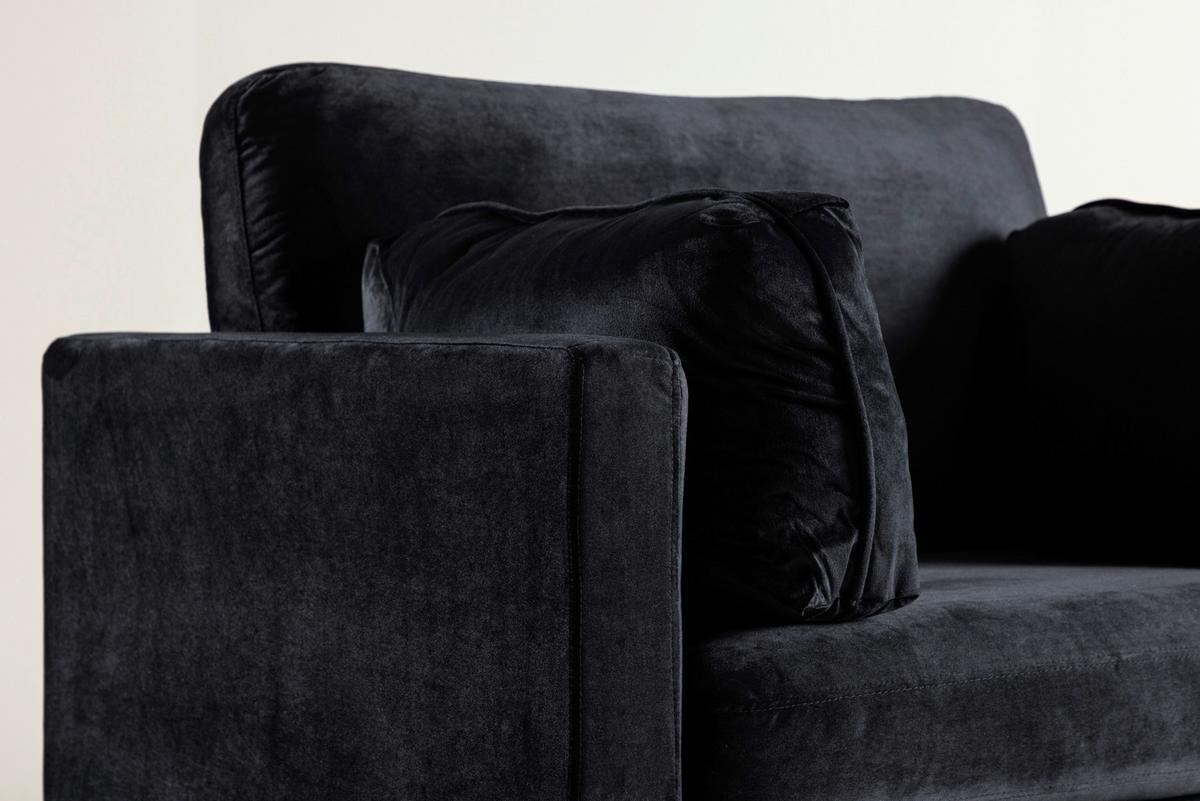 Sessel Boom - Hellbraun/Schwarz, Design, Textil/Metall (110/84/86cm) - Livetastic