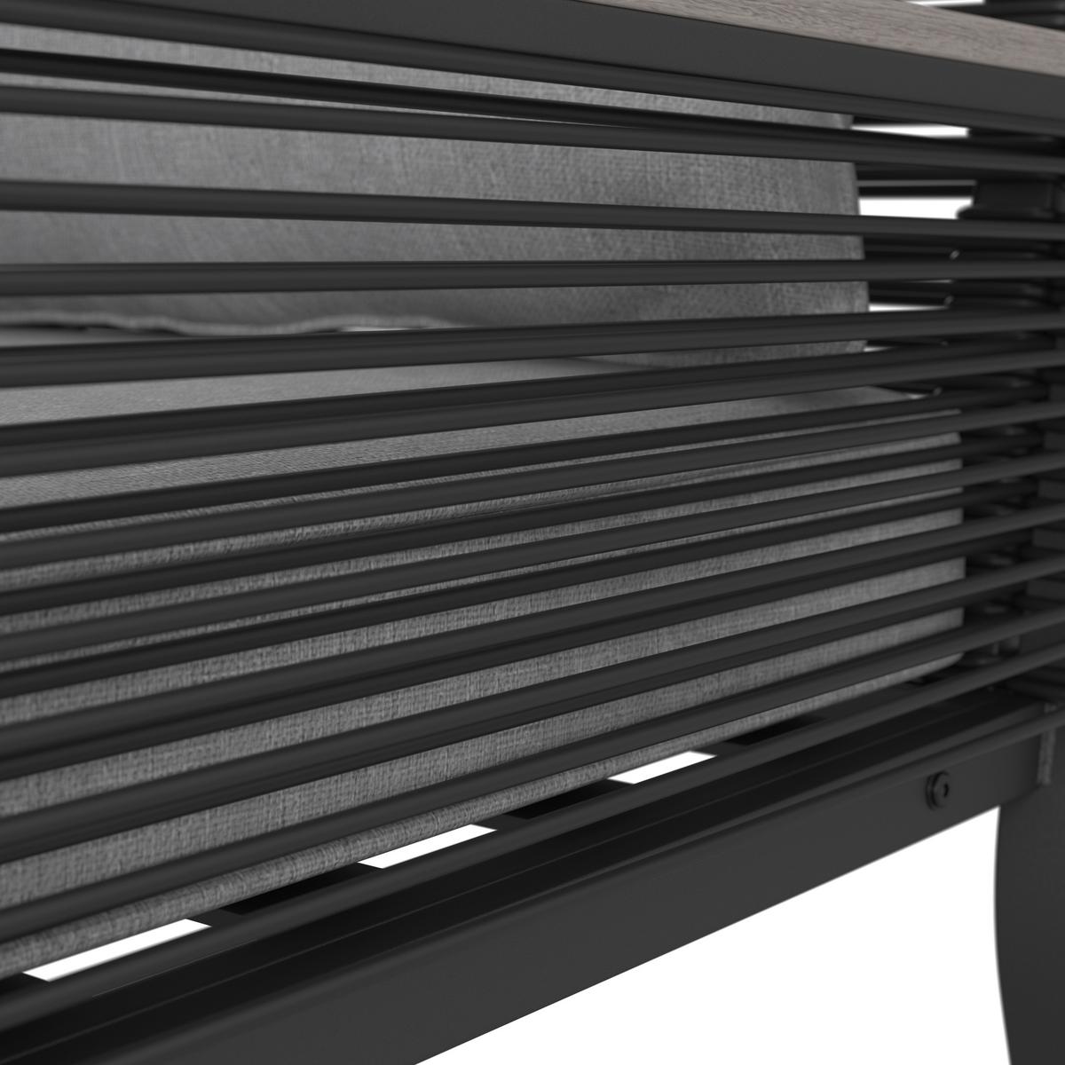 JEDÁLENSKÁ TERASOVÁ SÚPRAVA PAULINA - čierna/svetlosivá, Modern, kov/textil (181/73/65cm) - Bessagi Garden