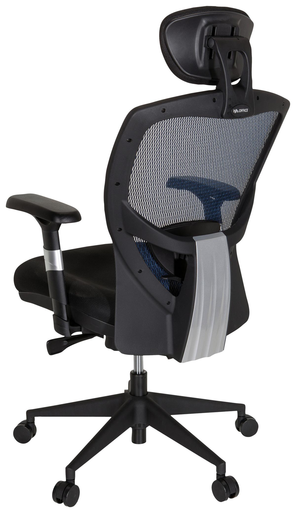 Bürostuhl Venus Base Blau/schwarz Bis 120 Kg - Blau/Schwarz, Basics, Kunststoff/Textil (66/117/65cm) - MID.YOU