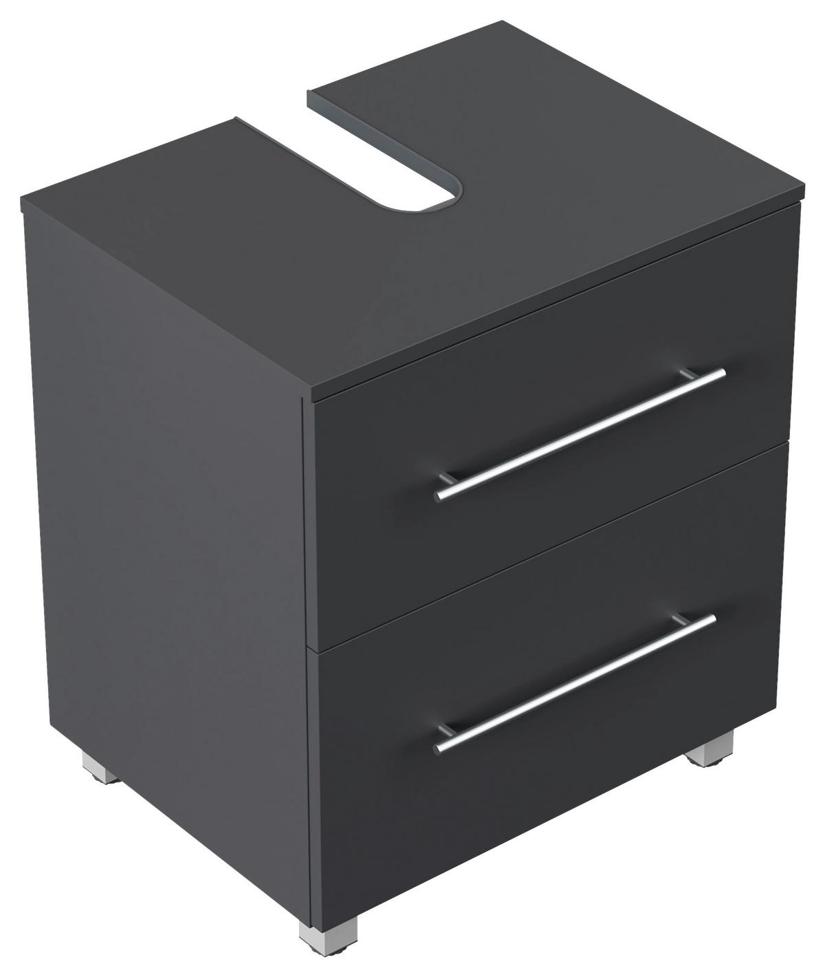 Waschbeckenunterschrank Mondial Graphitfarben B: 55 cm - Graphitfarben, MODERN, Holzwerkstoff (55/63/41,6cm) - MID.YOU