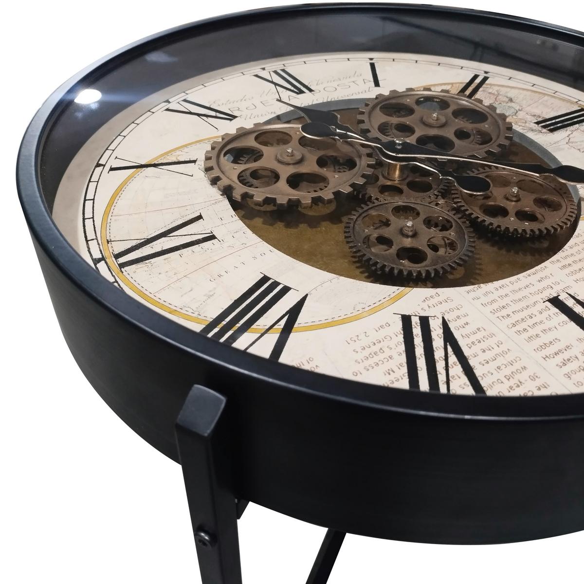 Konferenční stolek TIME P: 50cm - černá, Moderní, kov/sklo (49,5/57cm)