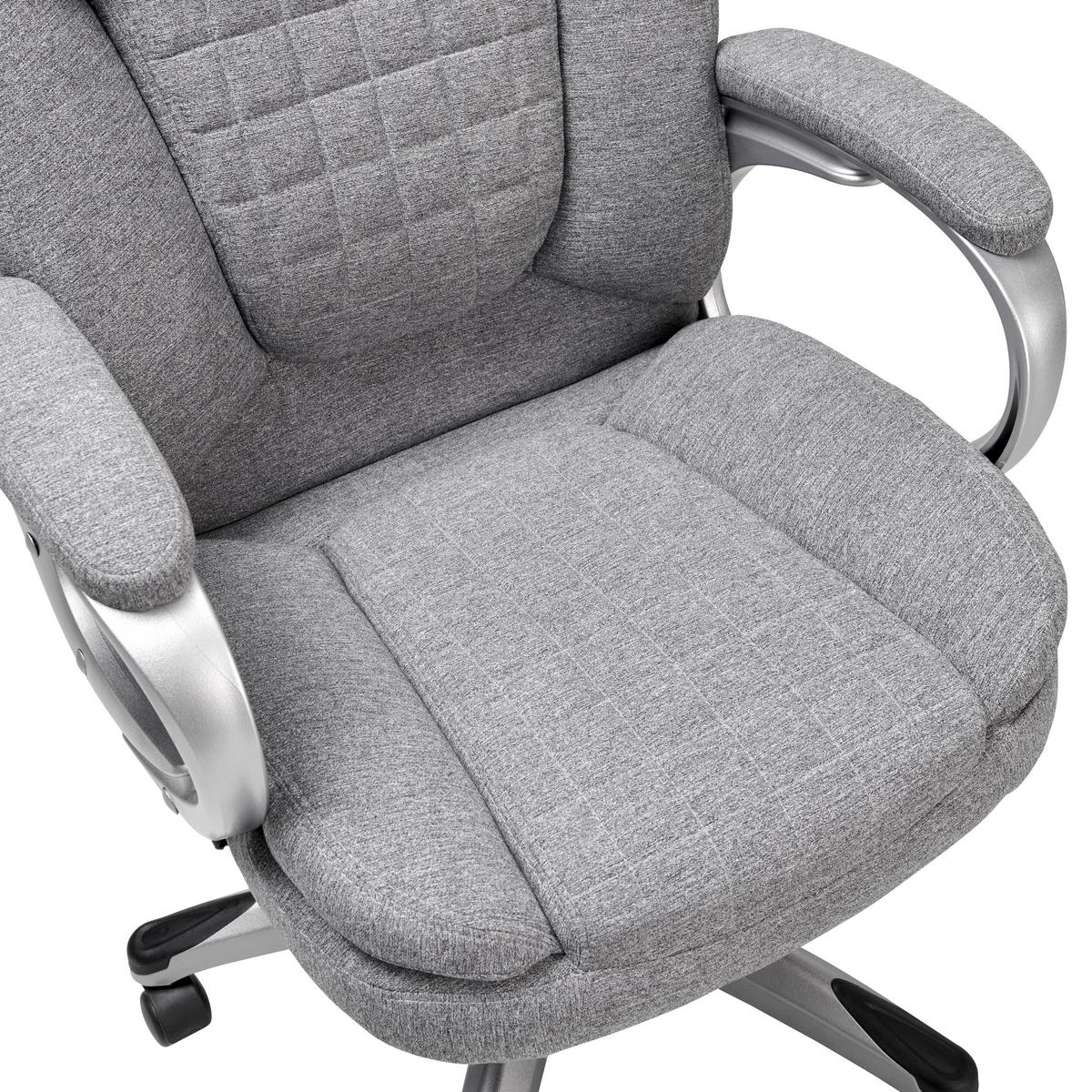 Drehstuhl Orleans - Silberfarben/Hellgrau, LIFESTYLE, Kunststoff/Textil (61/109-119/71cm) - MID.YOU