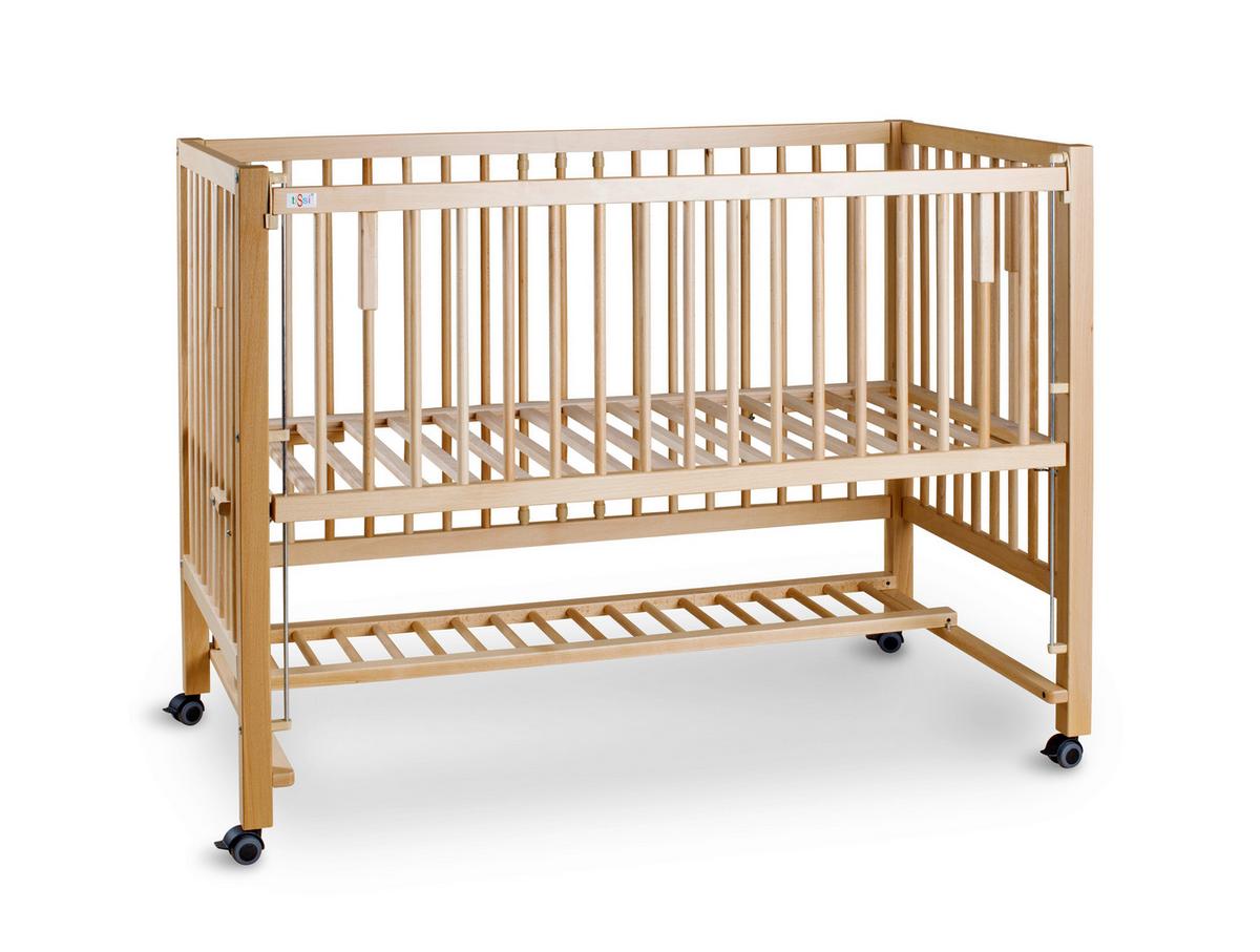 Beistellbett Buche - Buchefarben, Basics, Holz (124/90/64cm) - tiSsi